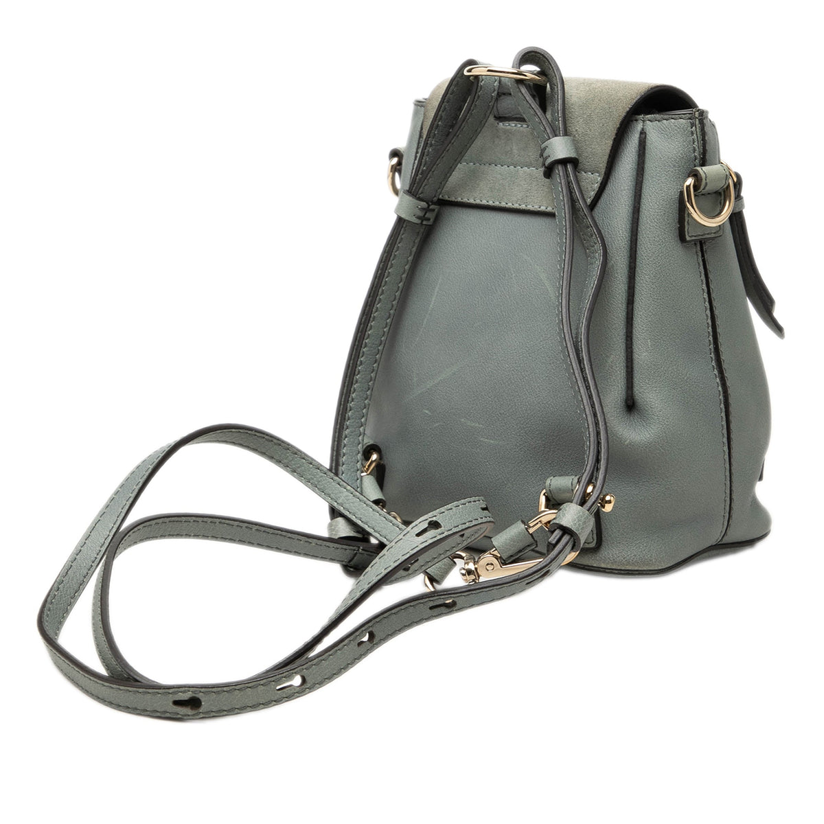 Chloé Mini Calfskin and Suede Faye Backpack