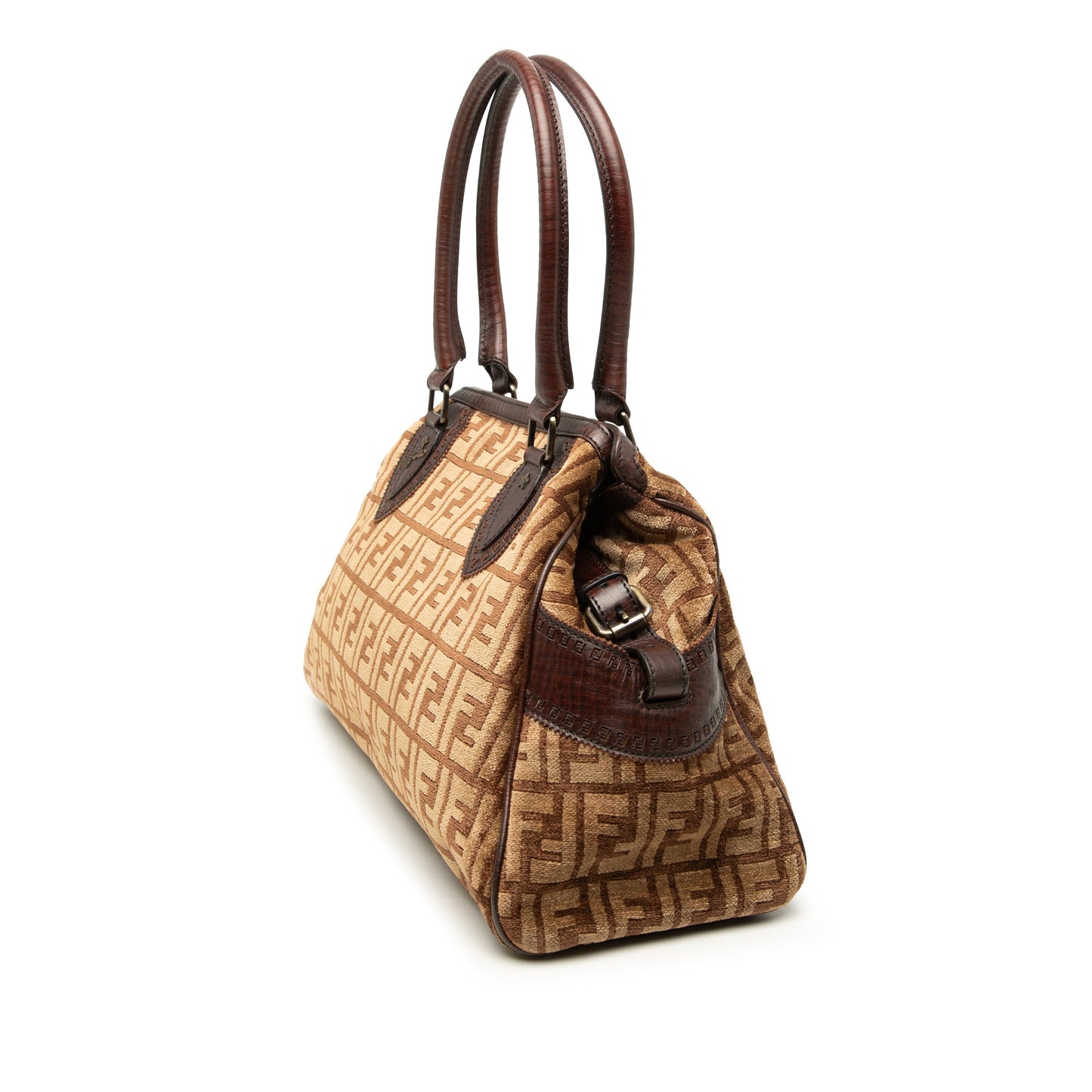 Fendi Medium Zucca Velvet Etniko Du Jour Handbag