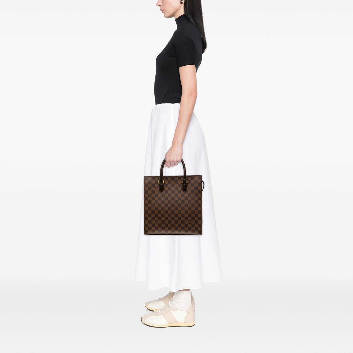 Louis Vuitton Damier Ebene Venice Sac Plat — Brown