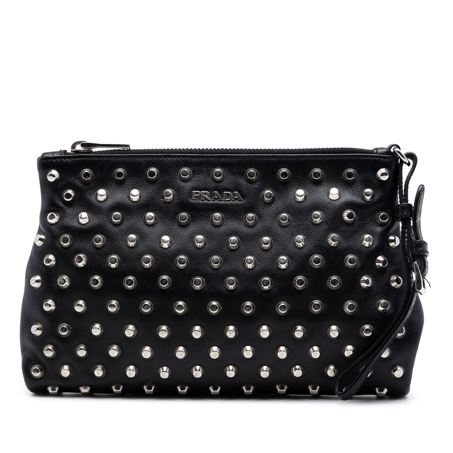 Prada Studded Leather Clutch