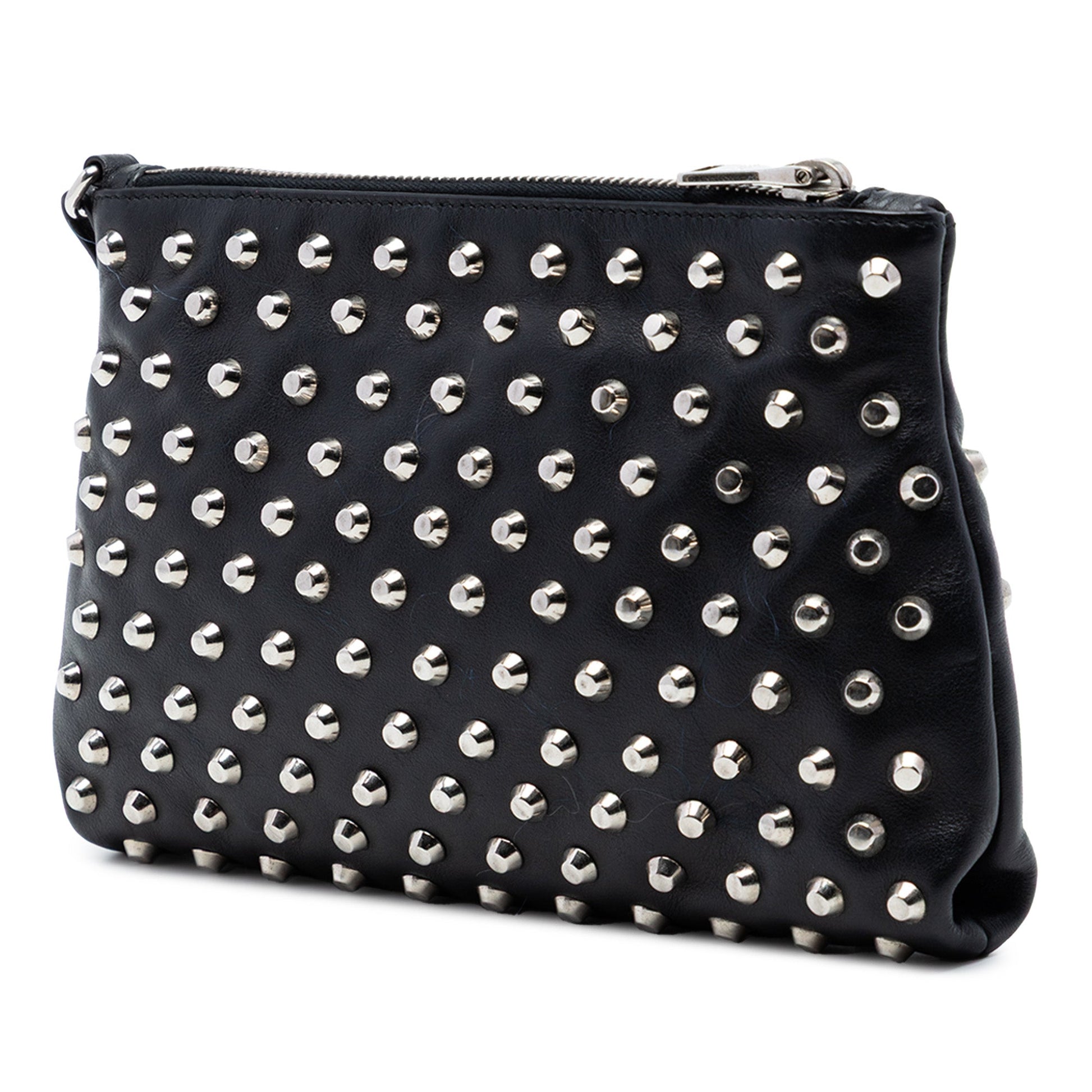 Prada Studded Leather Clutch