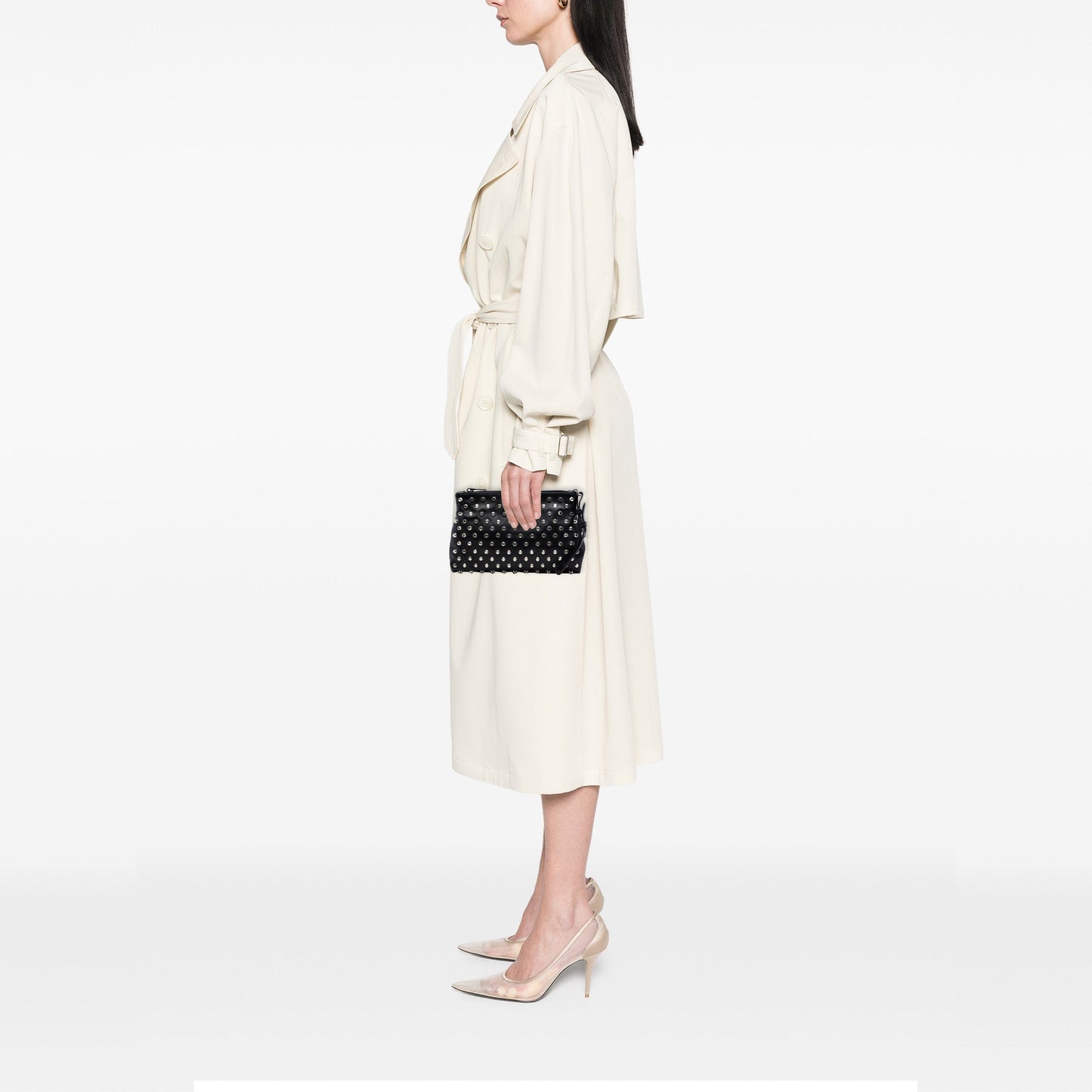Prada Studded Leather Clutch