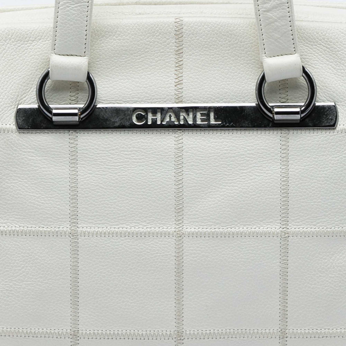 Chanel Chocolate Bar Caviar LAX Bowler Bag