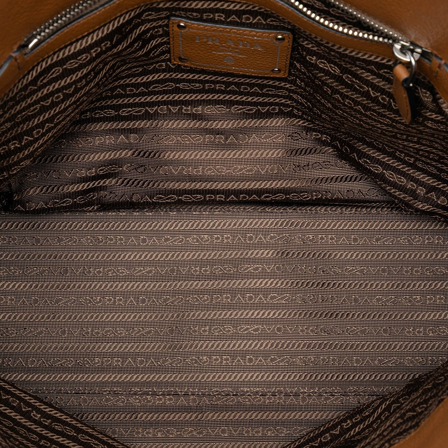 Prada Vitello Phenix Side Zip Shopper Tote