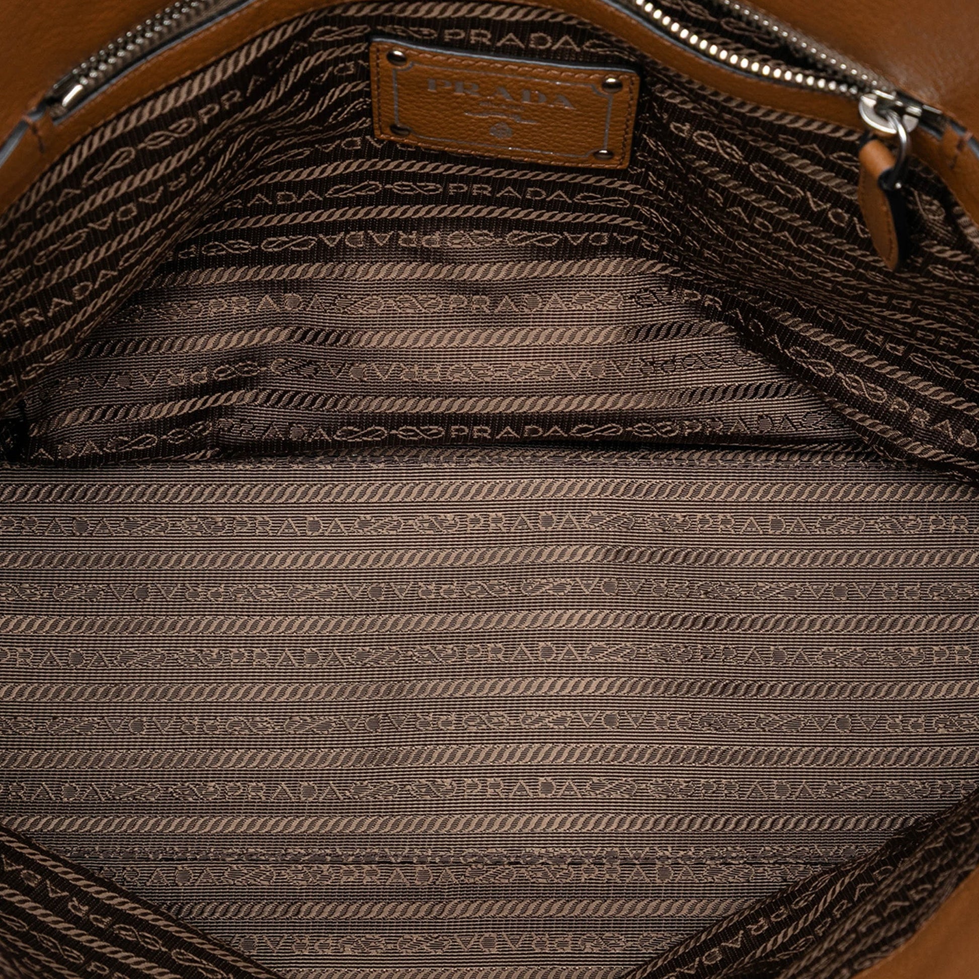 Prada Vitello Phenix Side Zip Shopper Tote