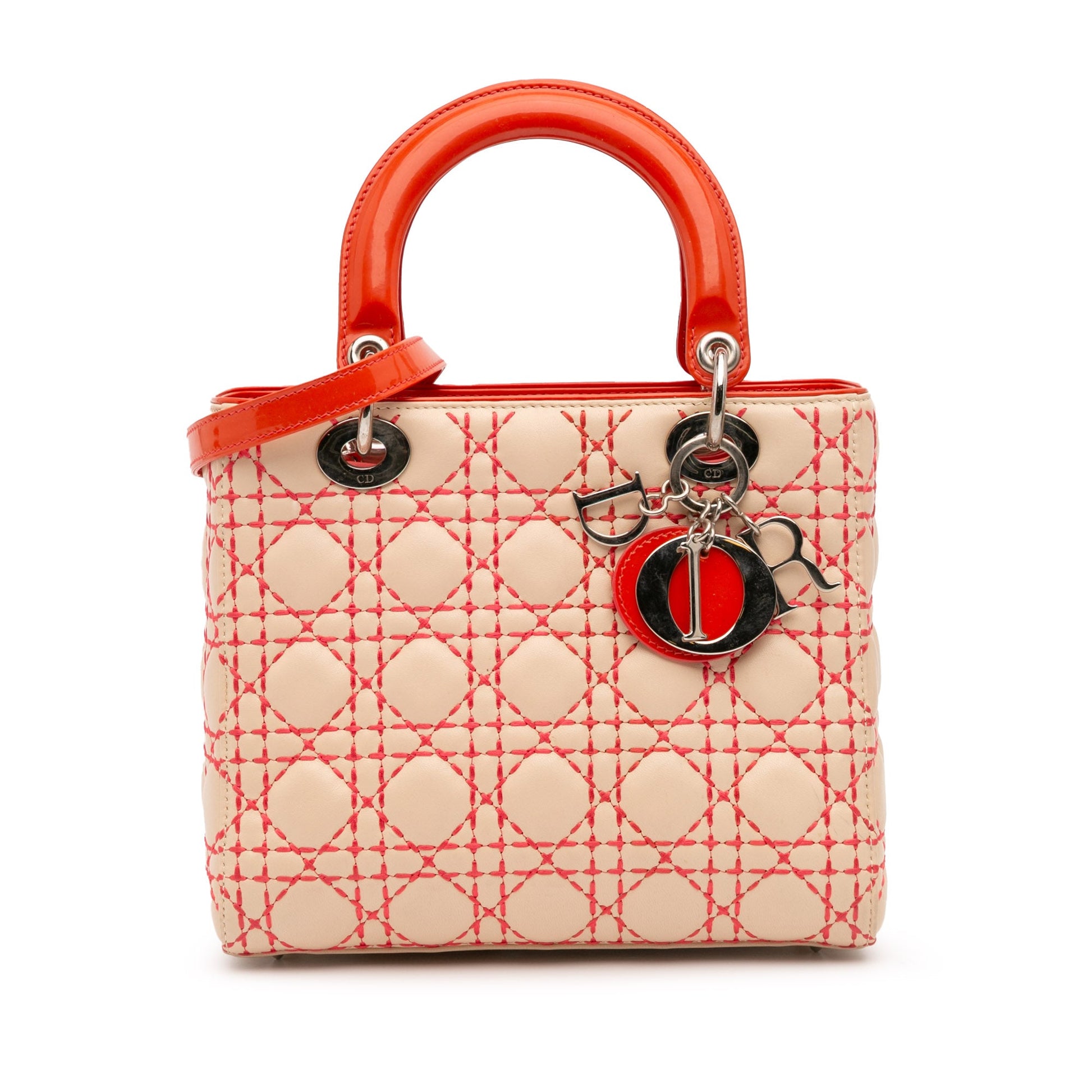 Dior Medium Lambskin Cannage Stitched Lady Dior