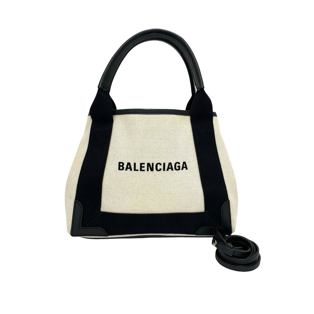 Balenciaga Canvas Navy Cabas S