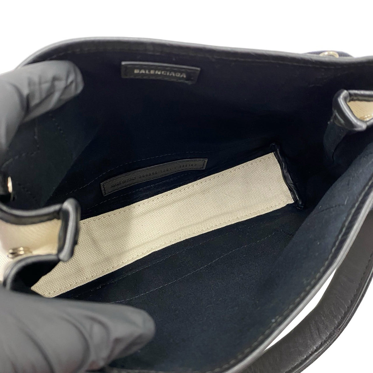Balenciaga Canvas Navy Cabas S