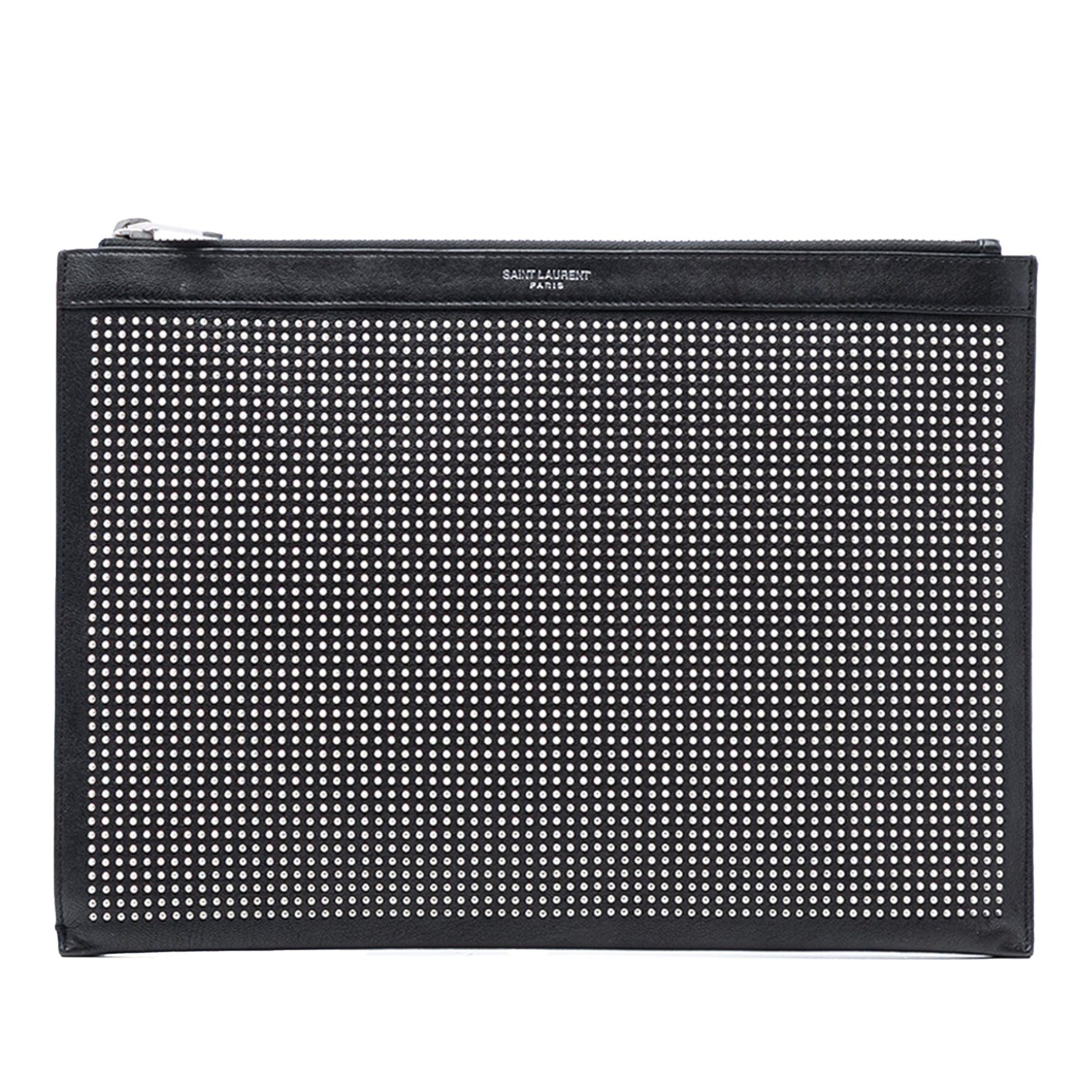 Saint Laurent Studded Leather Clutch