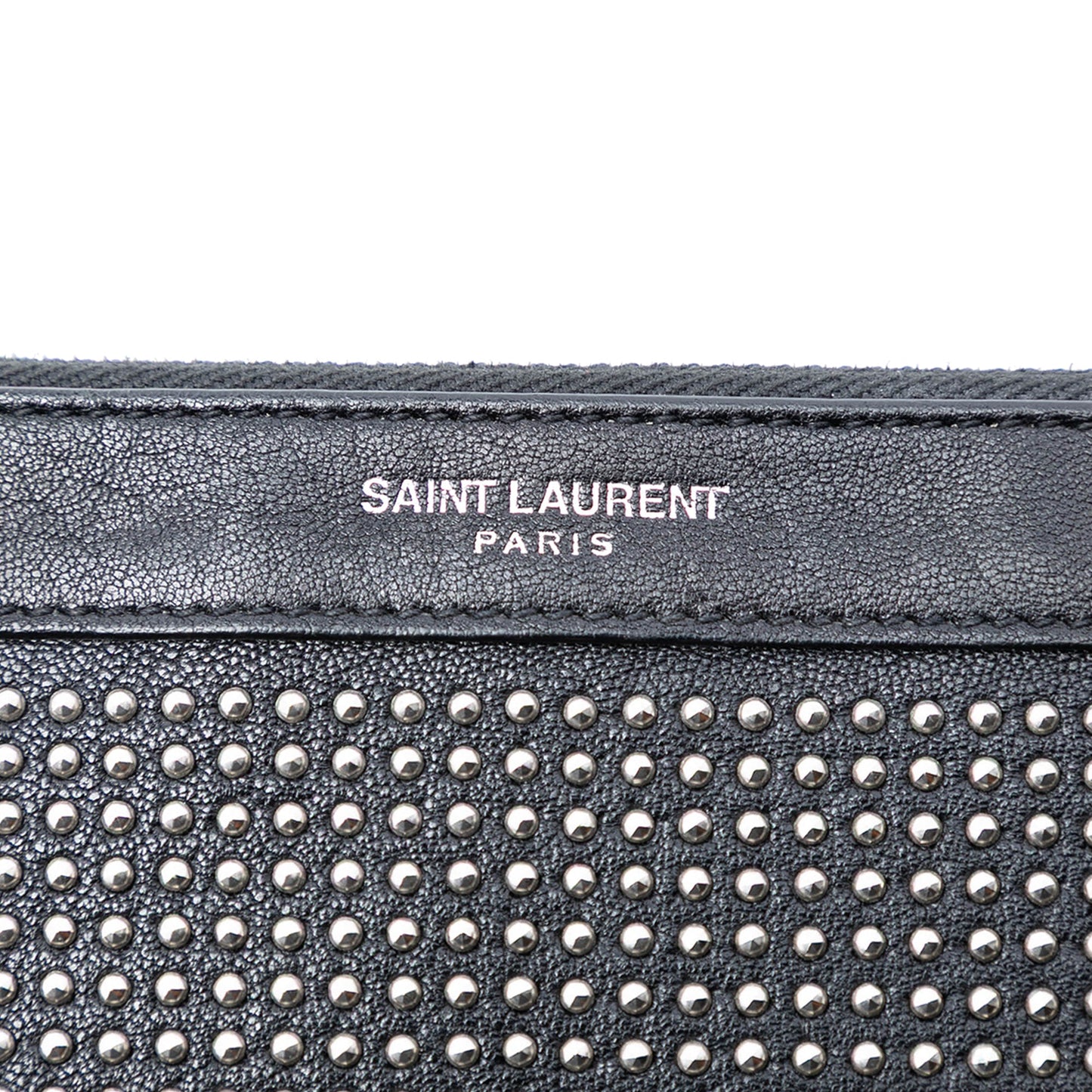 Saint Laurent Studded Leather Clutch