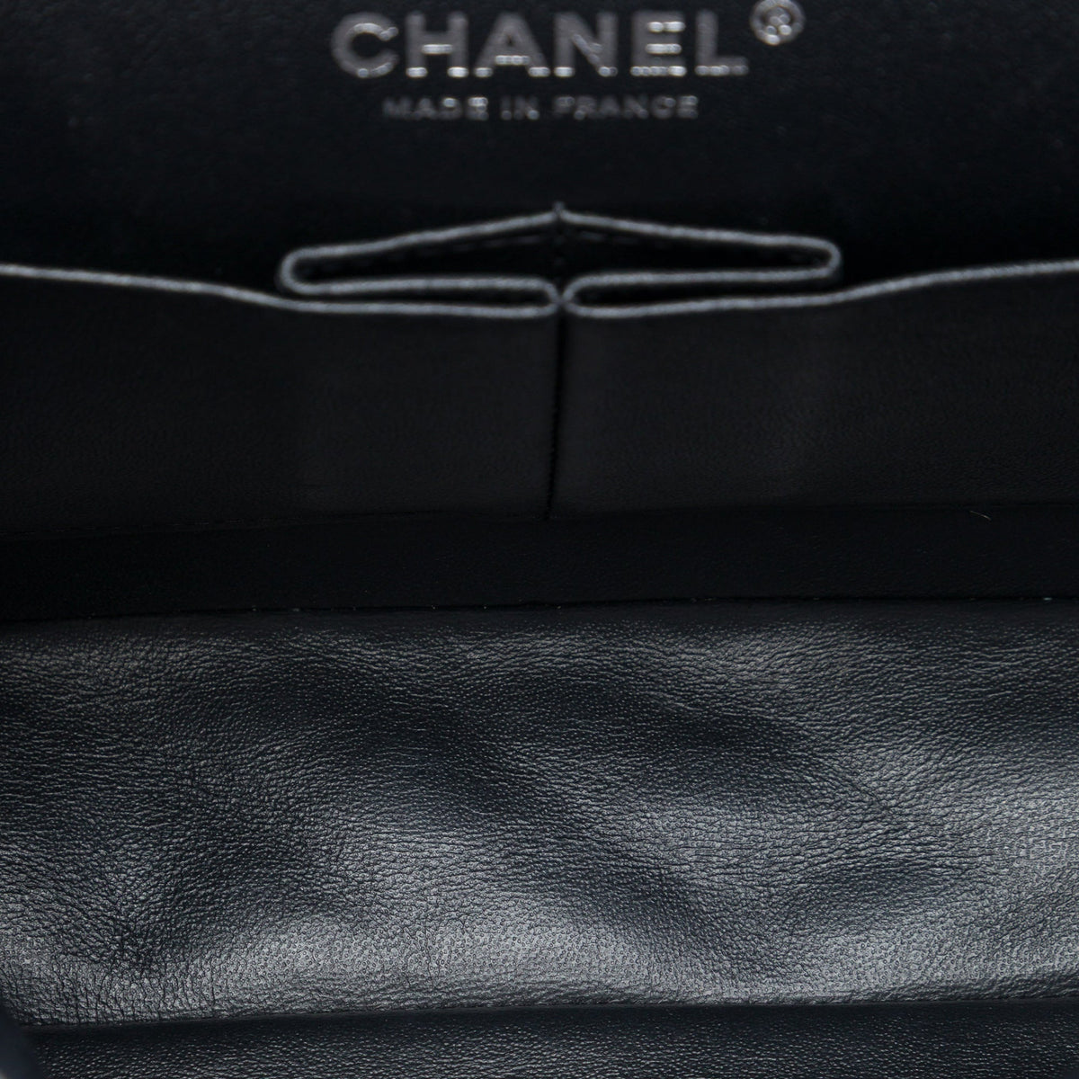 Chanel Medium Classic Shiny Crumpled Calfskin So Black Double Flap
