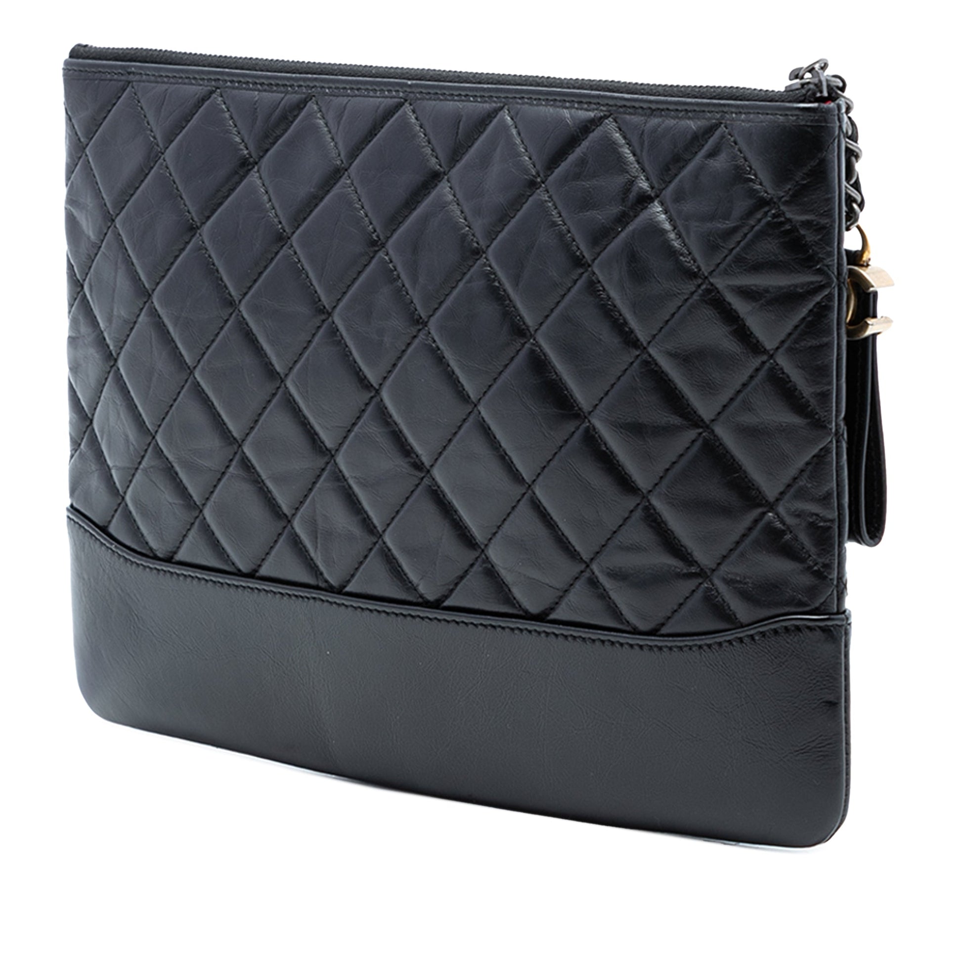 Chanel Medium Aged Calfskin Gabrielle O Case Clutch