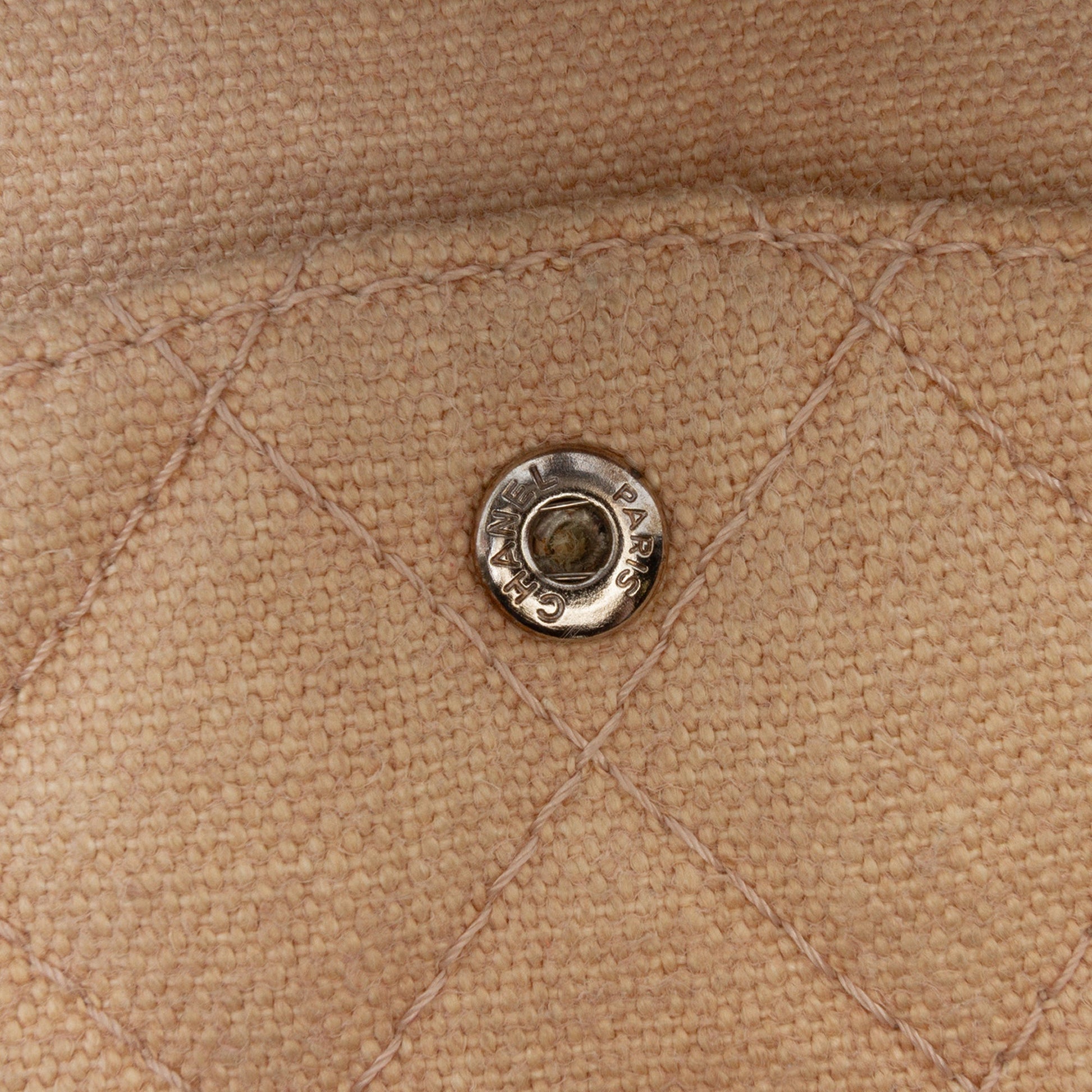 Chanel Medium Classic Canvas Lambskin Trimmed Double Flap