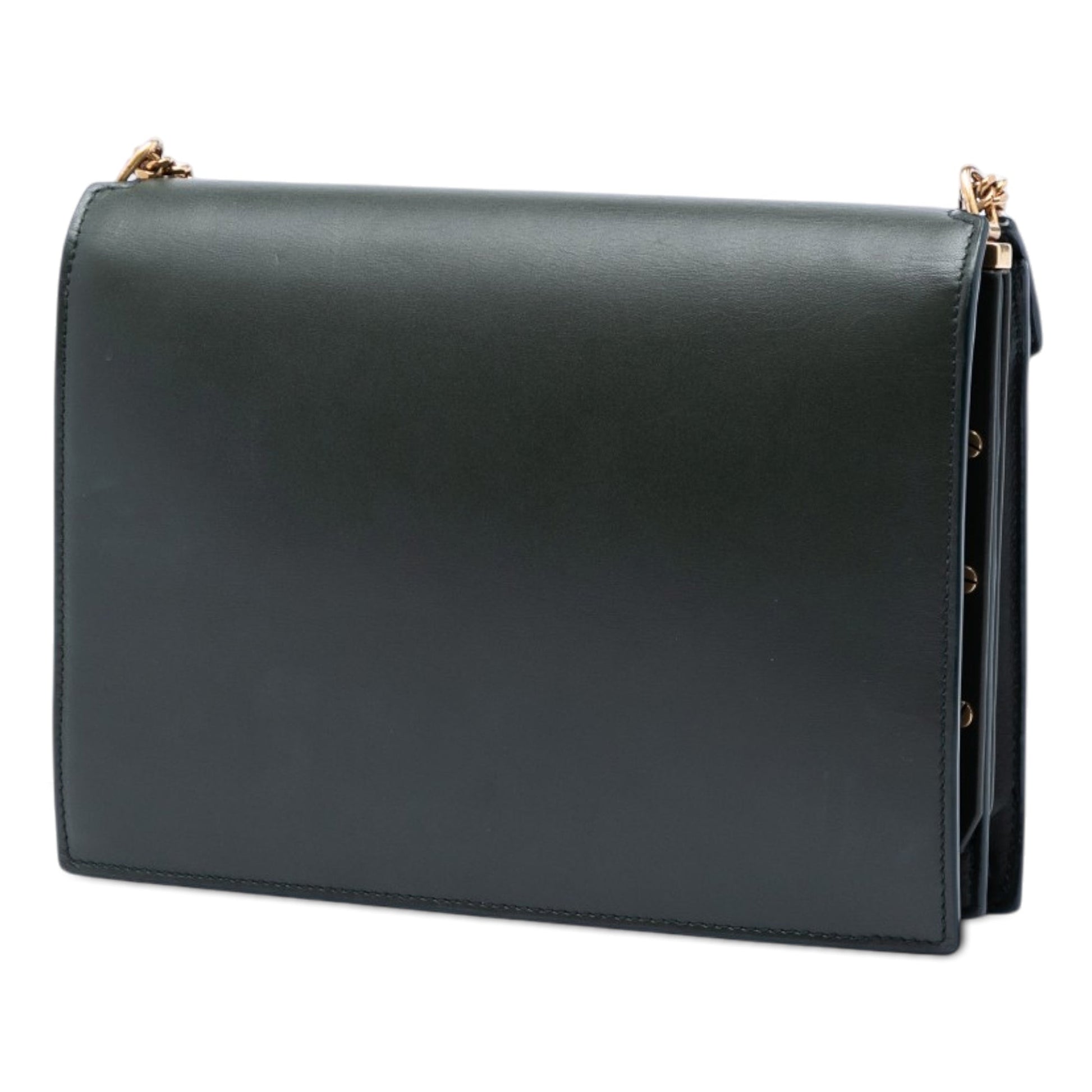 Saint Laurent Suede and Calfskin Monogram Cassandra Clasp Bag