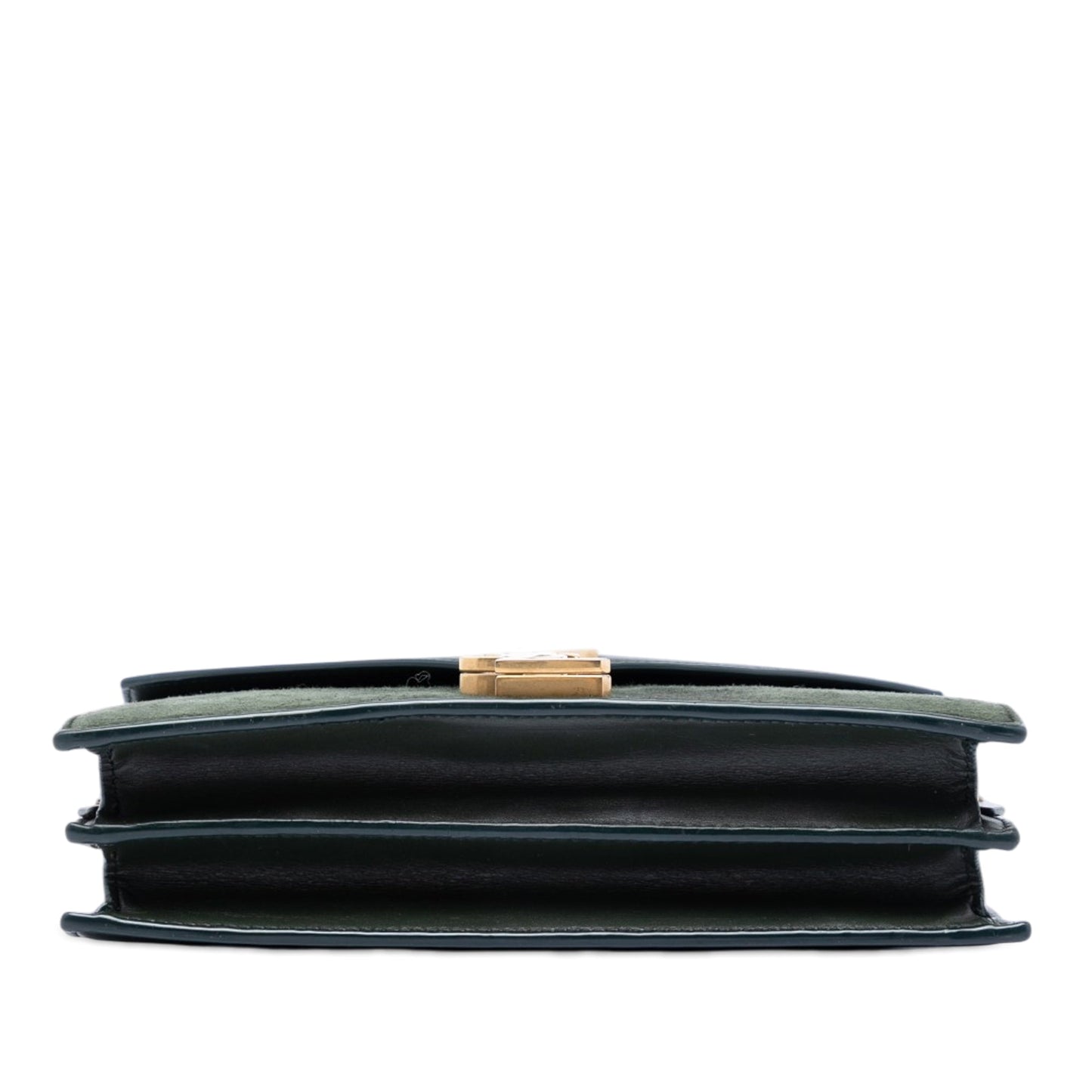 Saint Laurent Suede and Calfskin Monogram Cassandra Clasp Bag