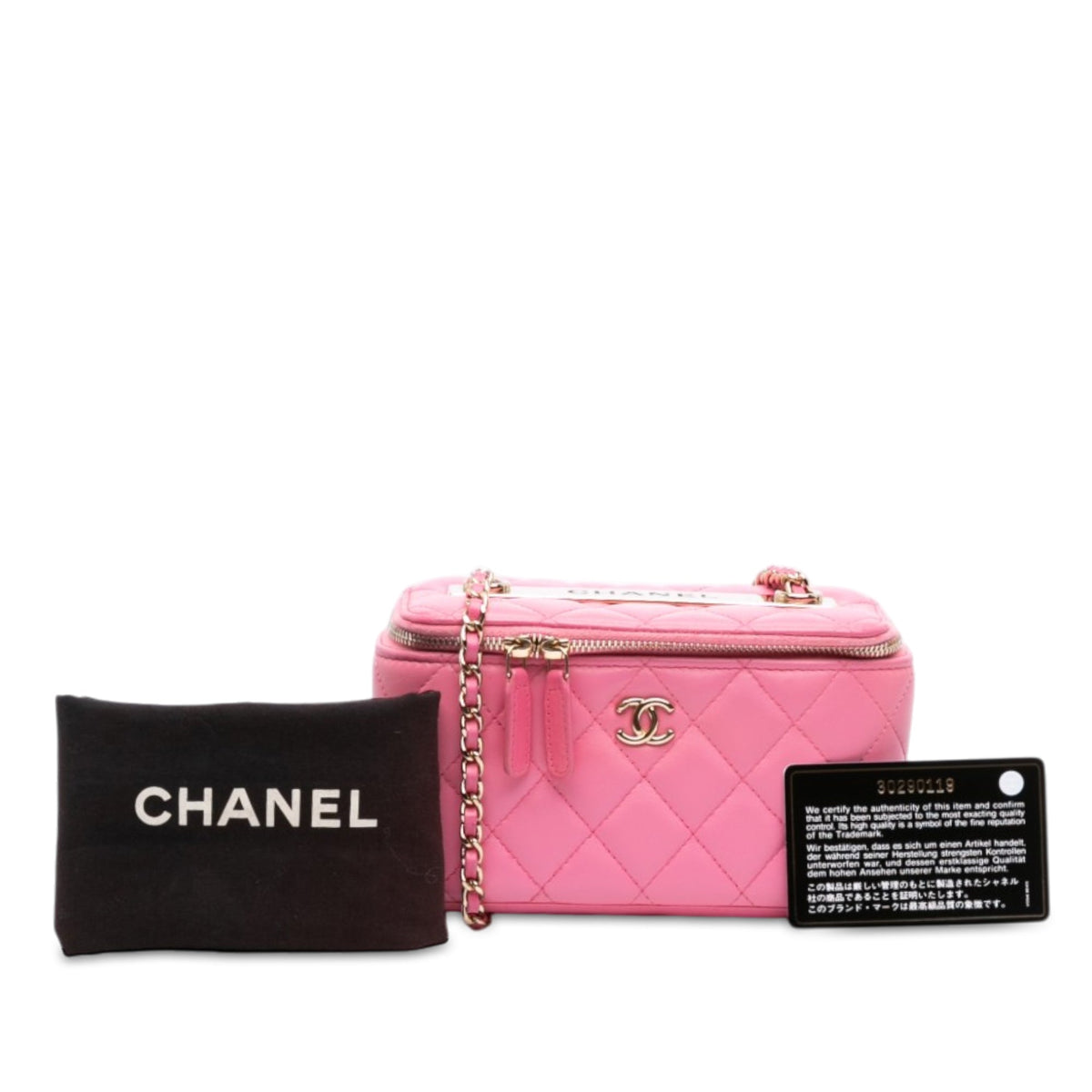 Chanel Small Quilted Lambskin Trendy CC Vanity Case with Chain