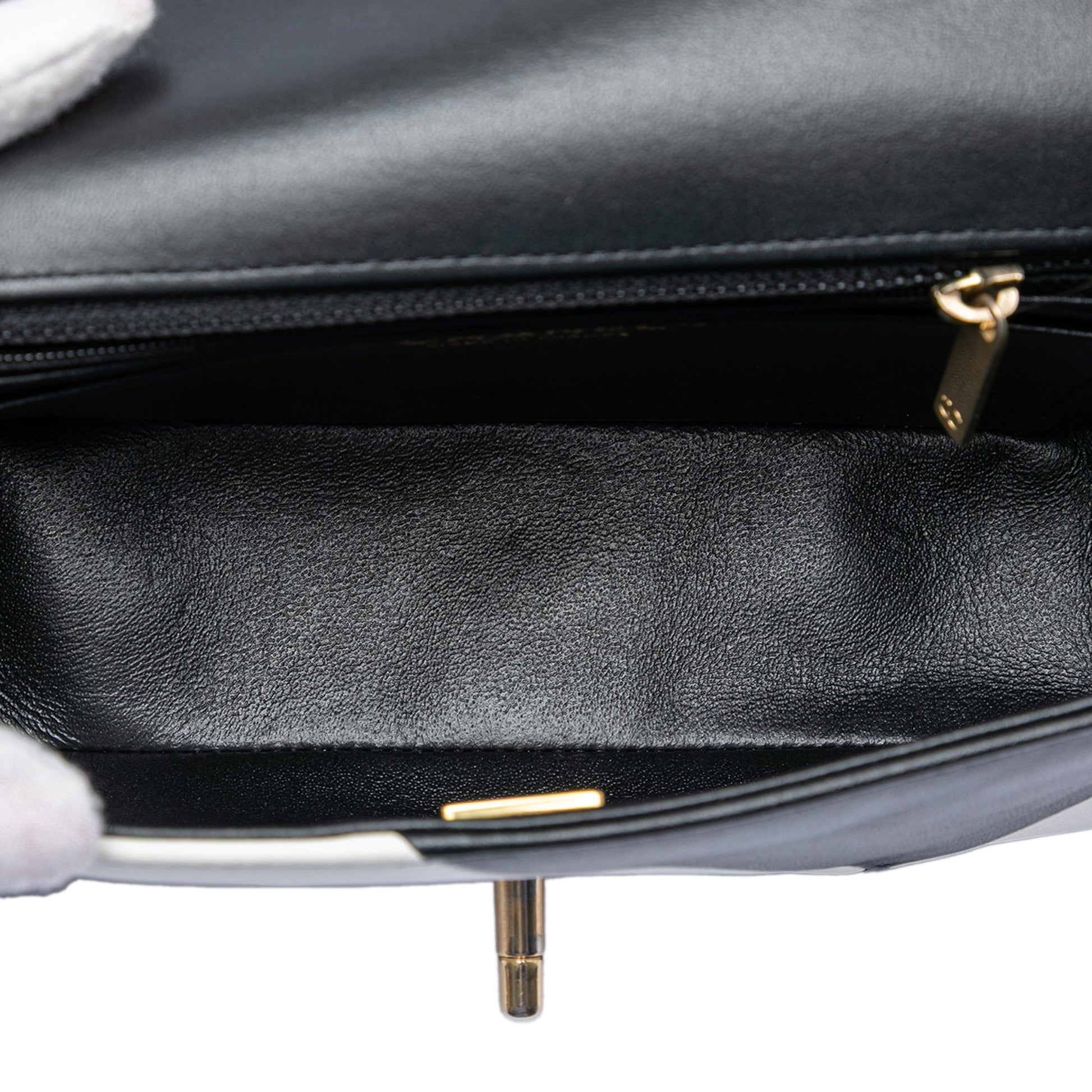 Mini Rectangular Classic Bicolor Quilted Lambskin Geometric Patchwork Single Flap