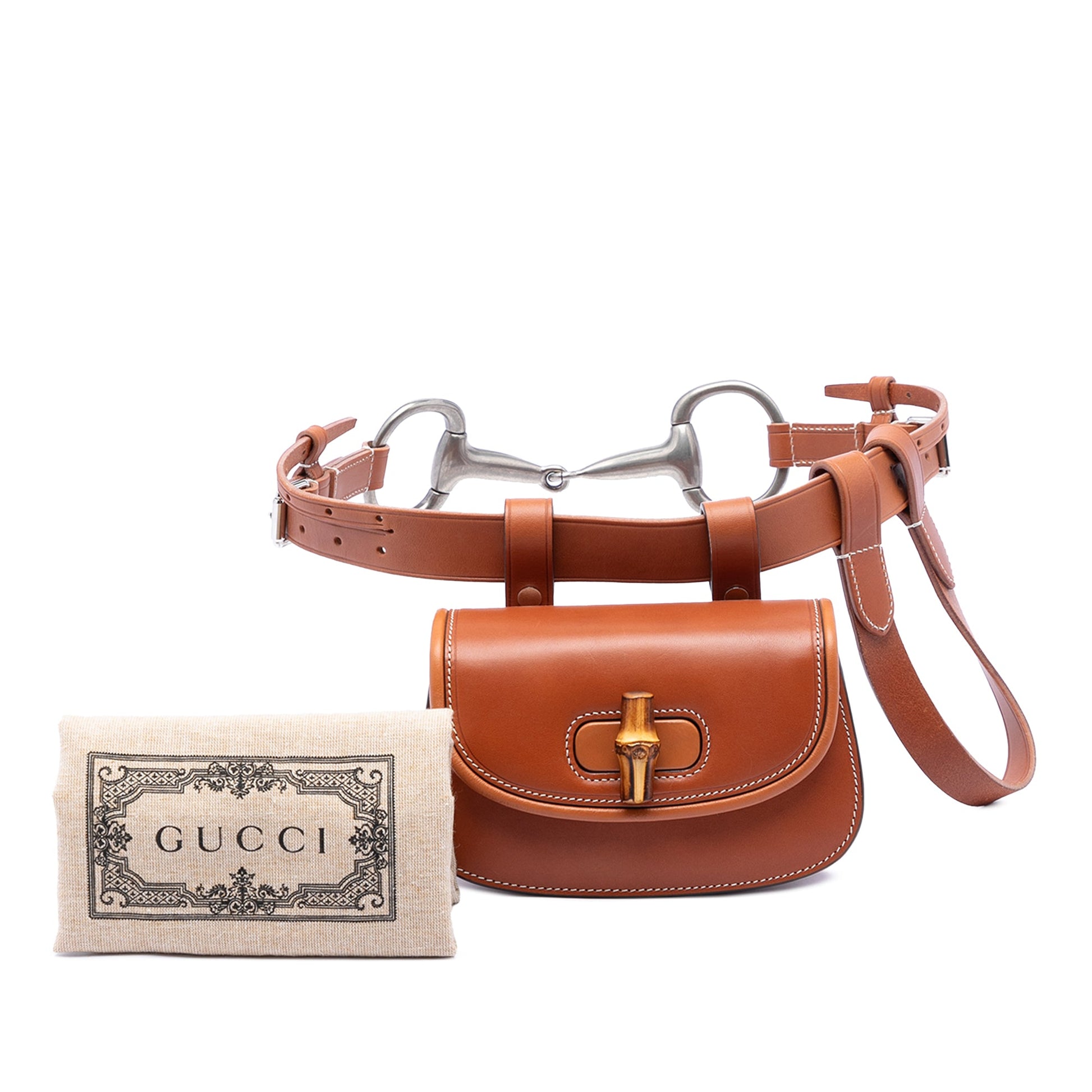 Gucci Mini Calfskin Bamboo 1947 Belt Bag