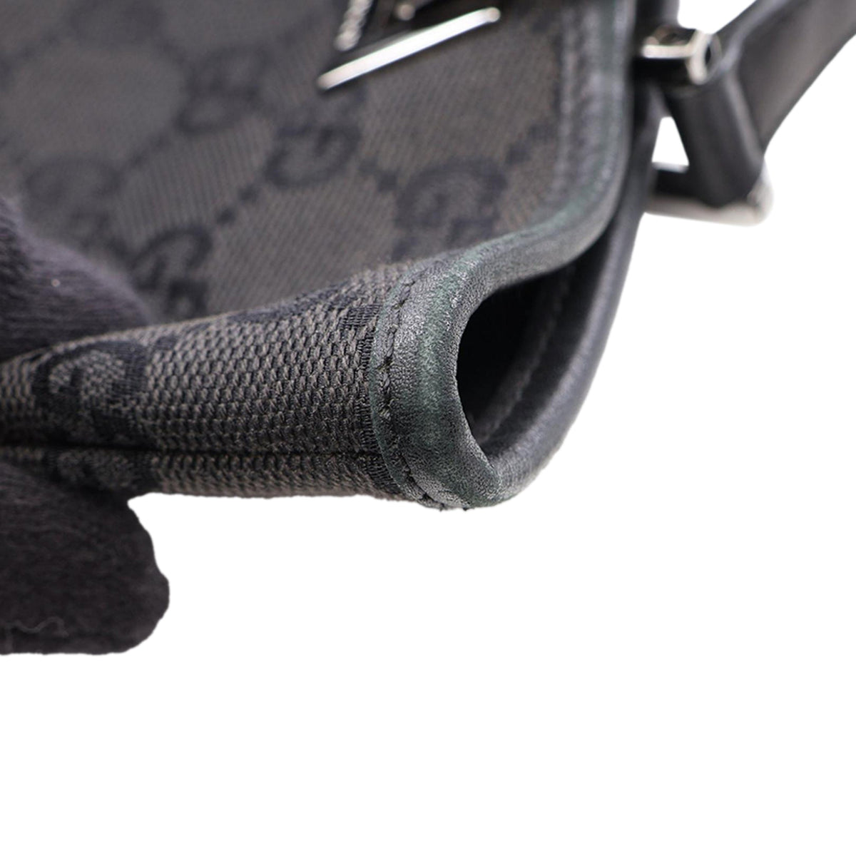 Gucci GG Canvas Shoulder Bag — Black