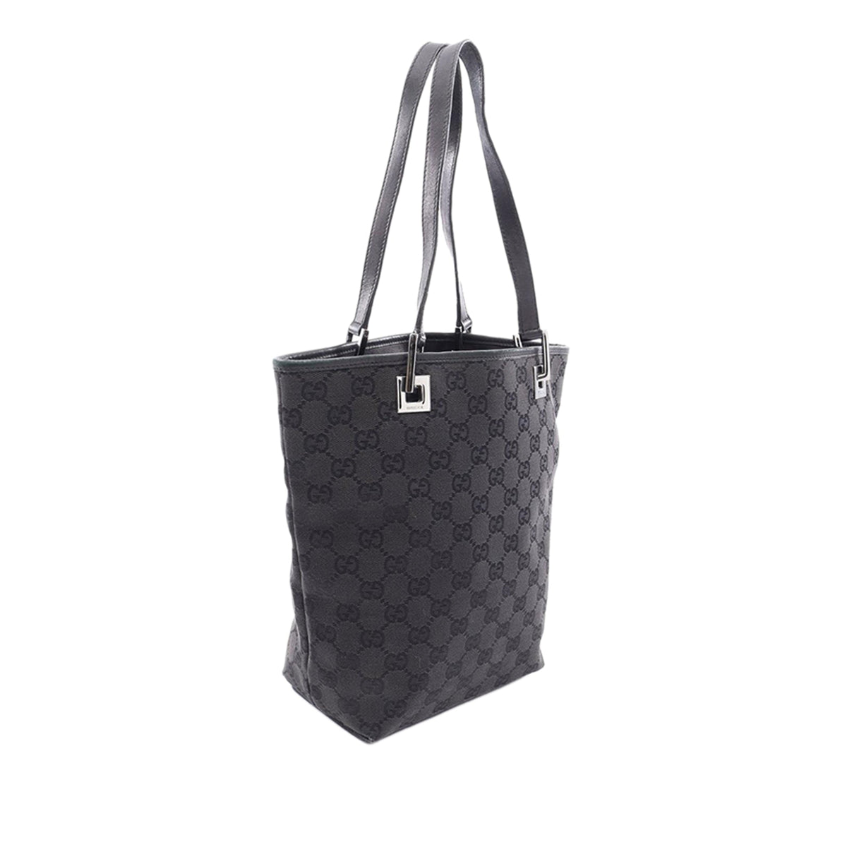 Gucci GG Canvas Shoulder Bag — Black