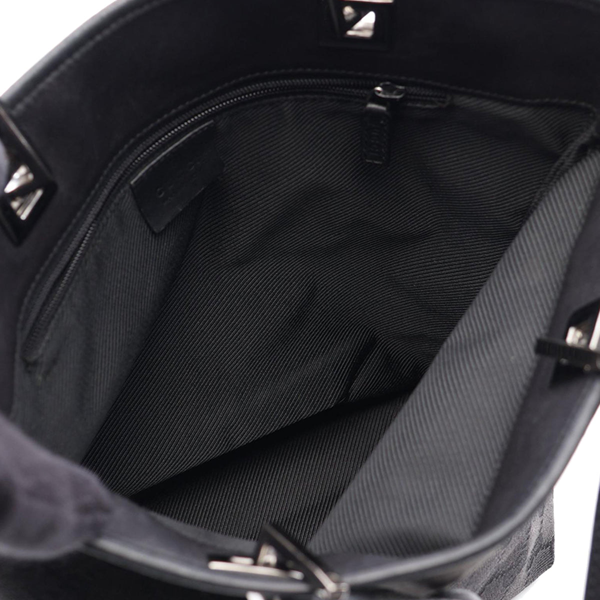 Gucci GG Canvas Shoulder Bag — Black