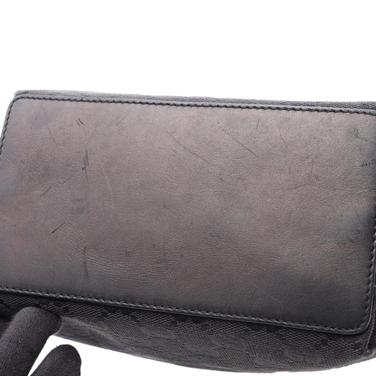 Gucci GG Canvas Shoulder Bag — Black
