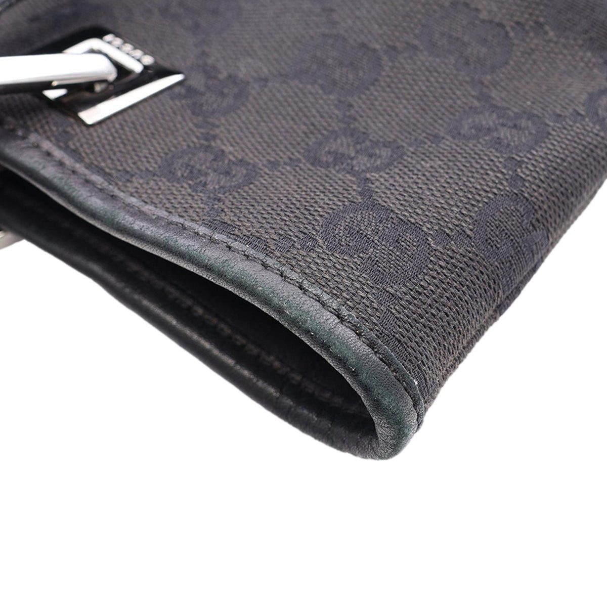 Gucci GG Canvas Shoulder Bag — Black