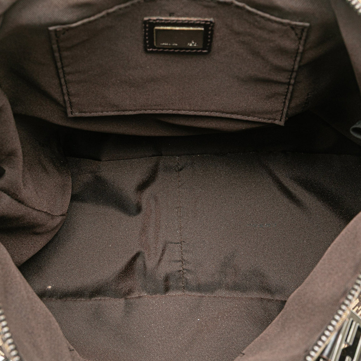 Fendi Zucchino Canvas Tote — Brown