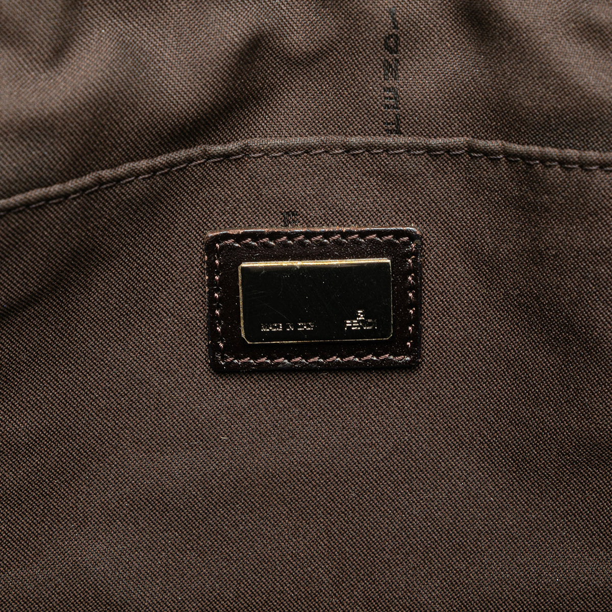 Fendi Zucchino Canvas Tote — Brown