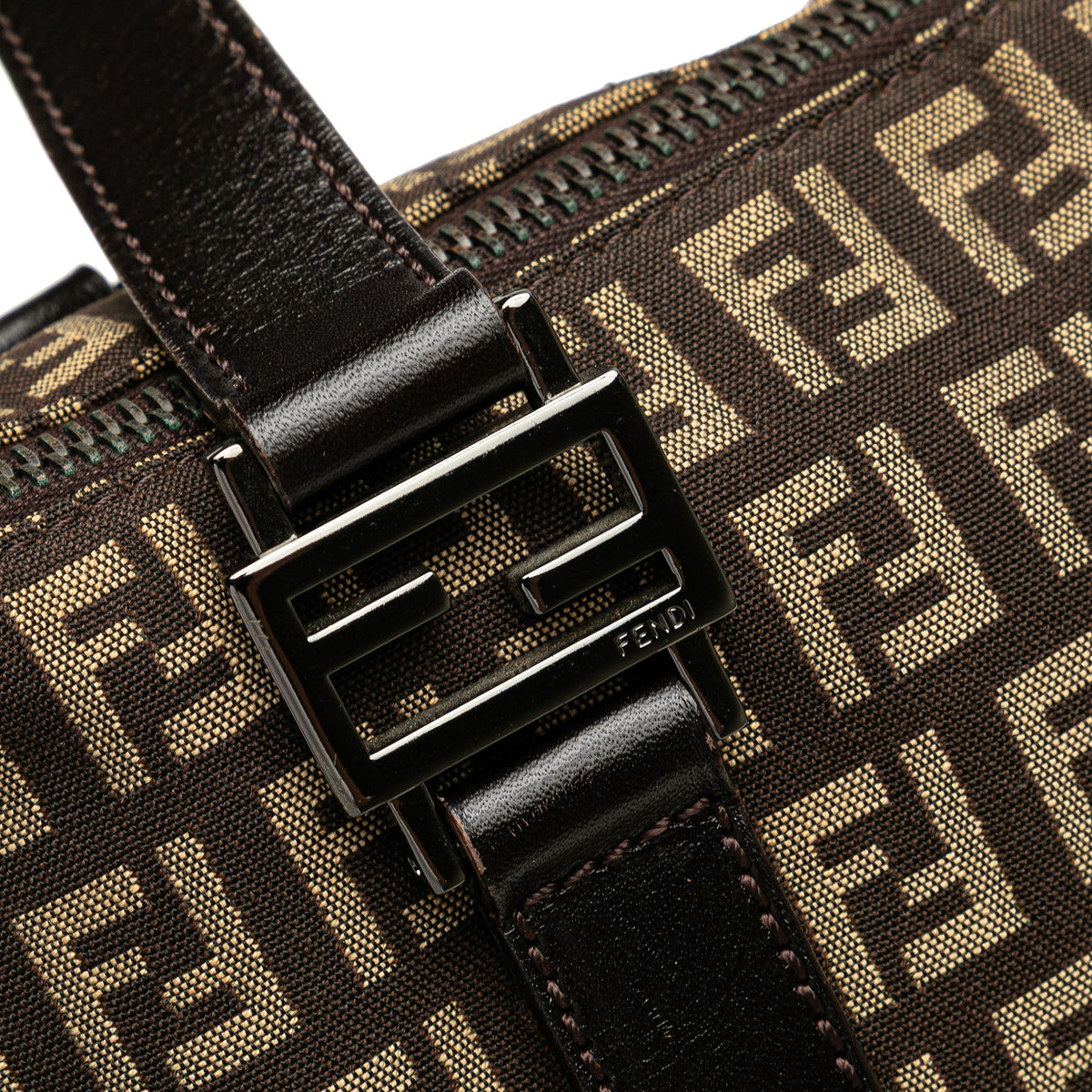 Fendi Zucchino Canvas Tote — Brown