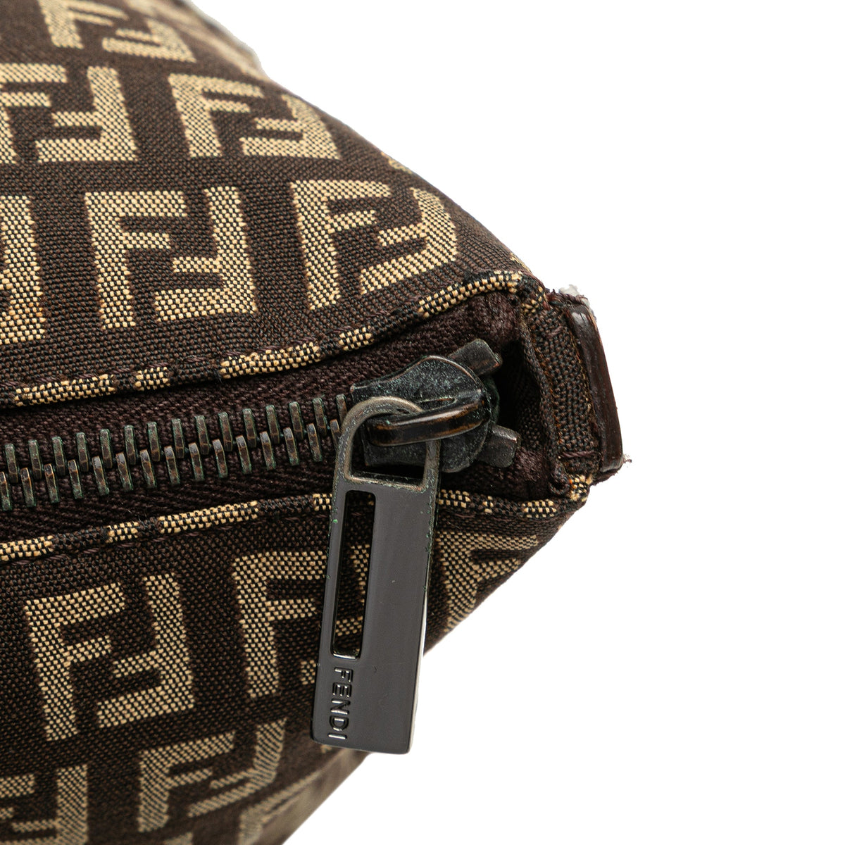 Fendi Zucchino Canvas Tote — Brown