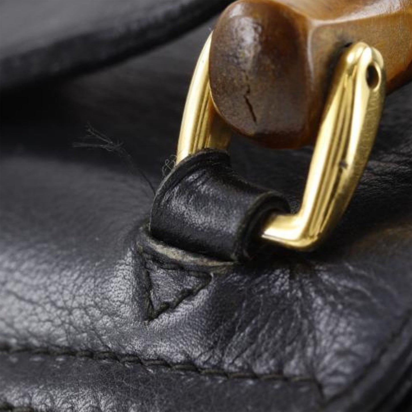 Gucci Calfskin Bamboo Drawstring Backpack