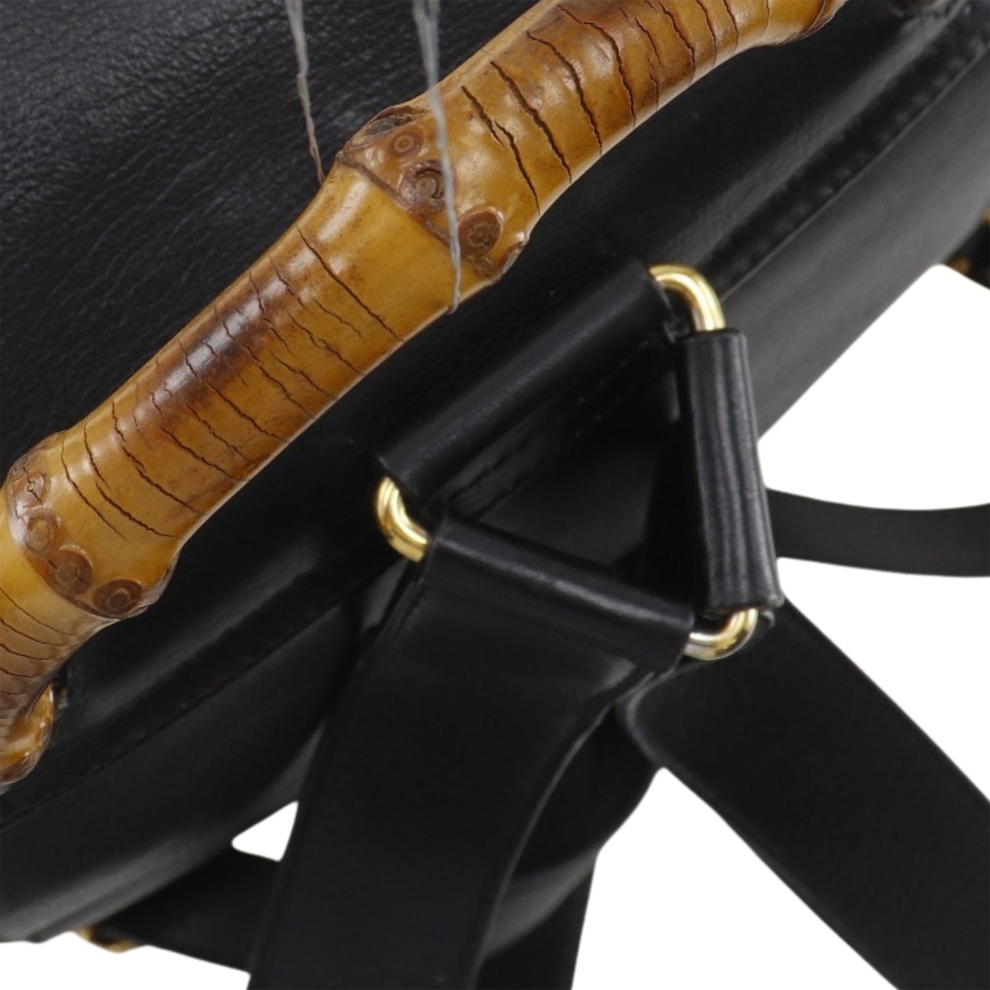 Gucci Calfskin Bamboo Drawstring Backpack