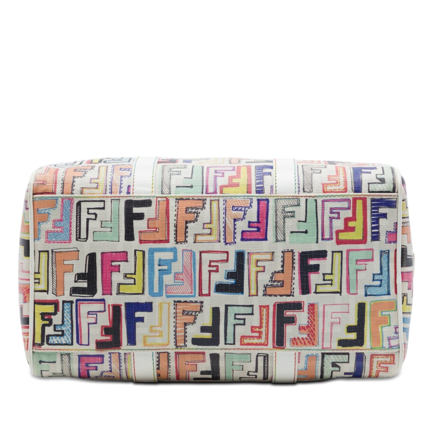 Fendi Multicolor Zucca Spalmati Forever Boston Bag