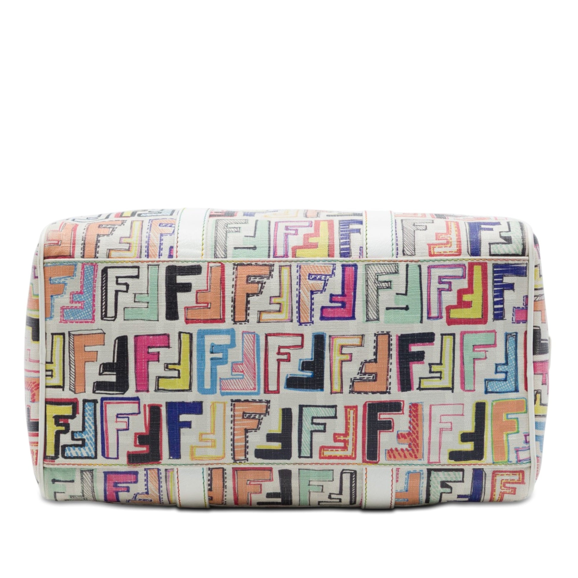 Fendi Multicolor Zucca Spalmati Forever Boston Bag