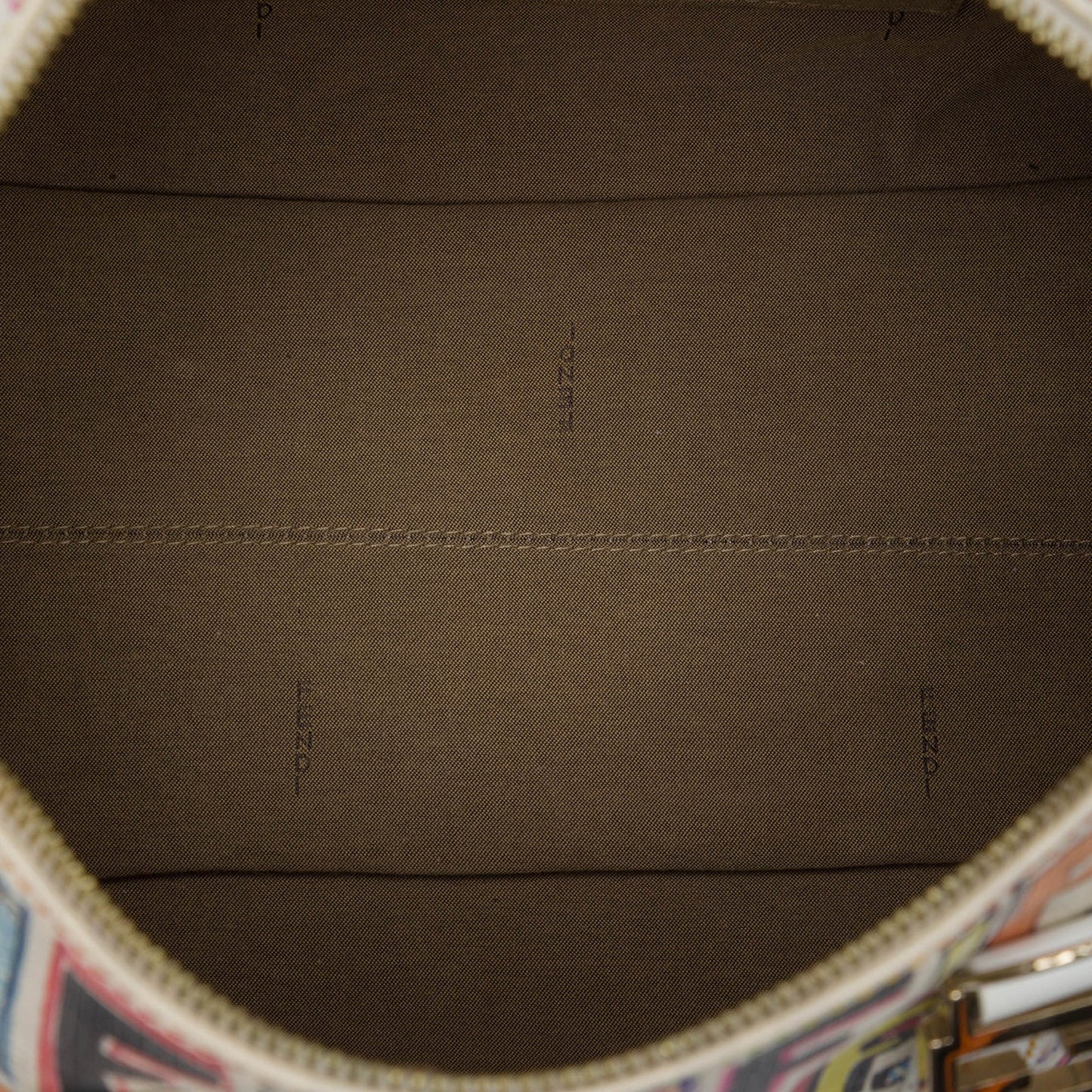 Fendi Multicolor Zucca Spalmati Forever Boston Bag