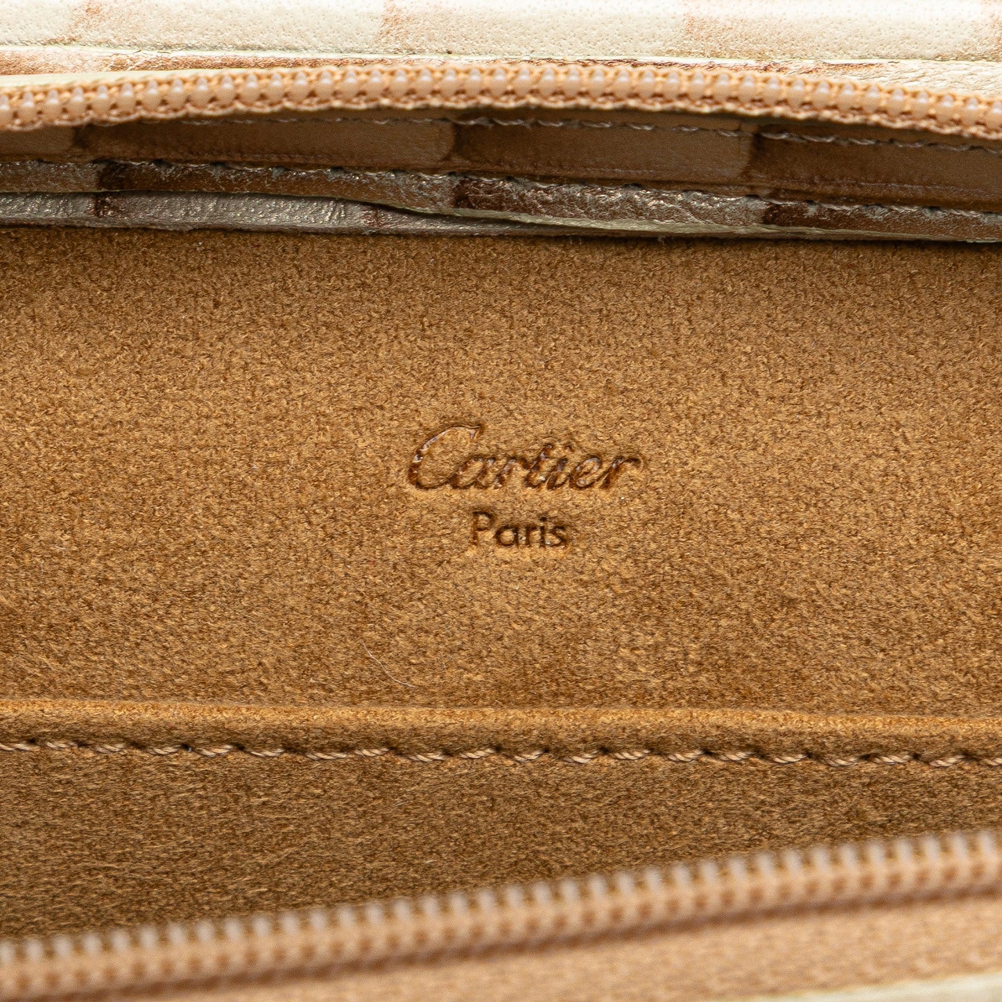 Cartier Croc Embossed Lambskin Handbag