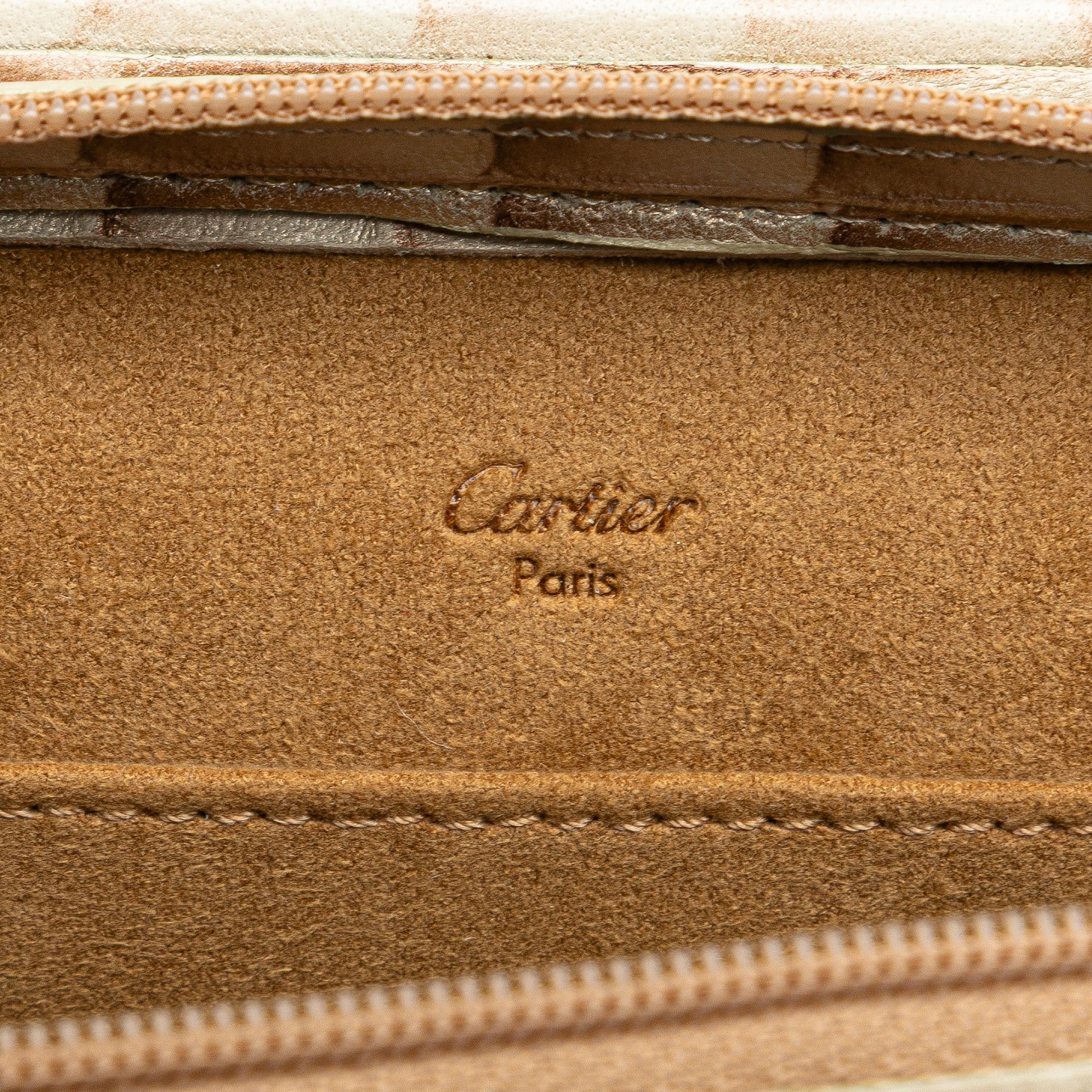 Cartier Croc Embossed Lambskin Handbag