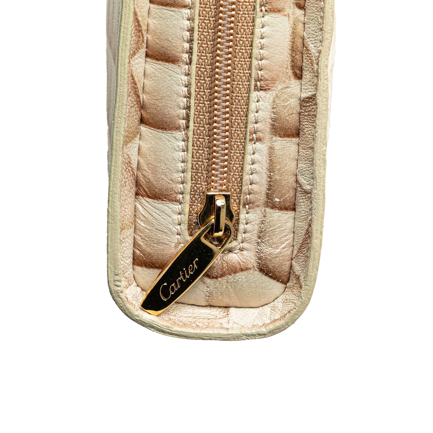 Cartier Croc Embossed Lambskin Handbag