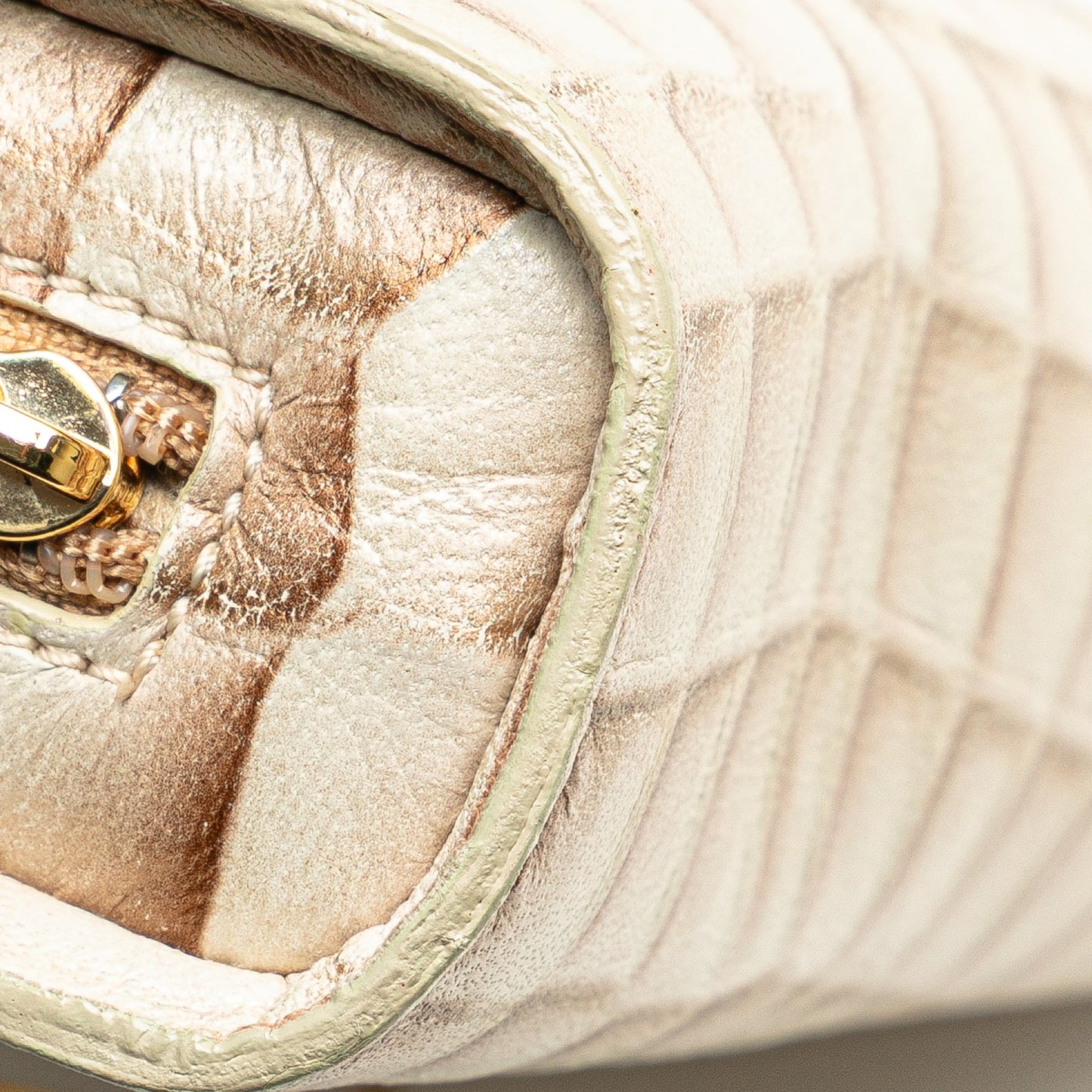 Cartier Croc Embossed Lambskin Handbag