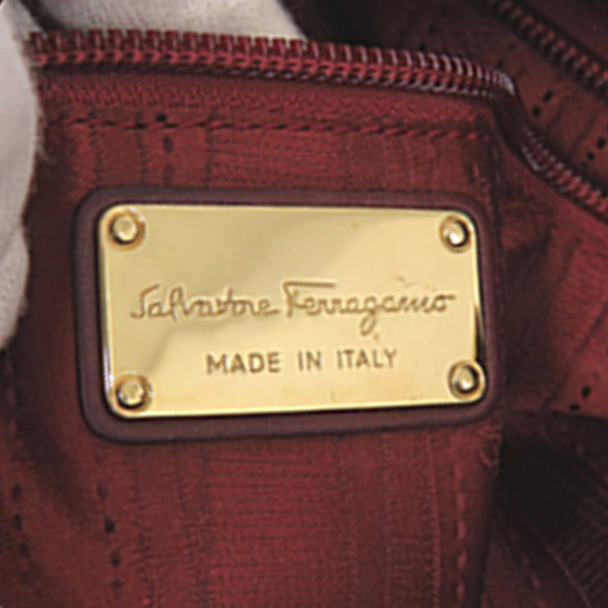 Ferragamo Leather Vara Shoulder Bag