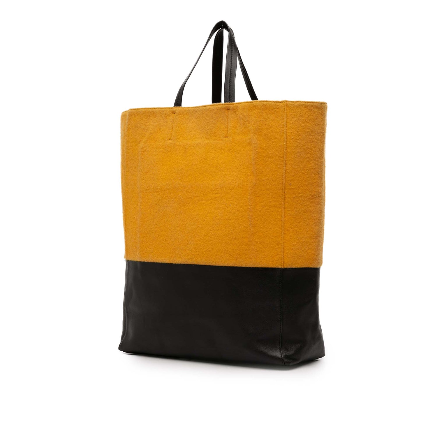 Celine Small Bicolor Suede and Calfskin Vertical Cabas Tote