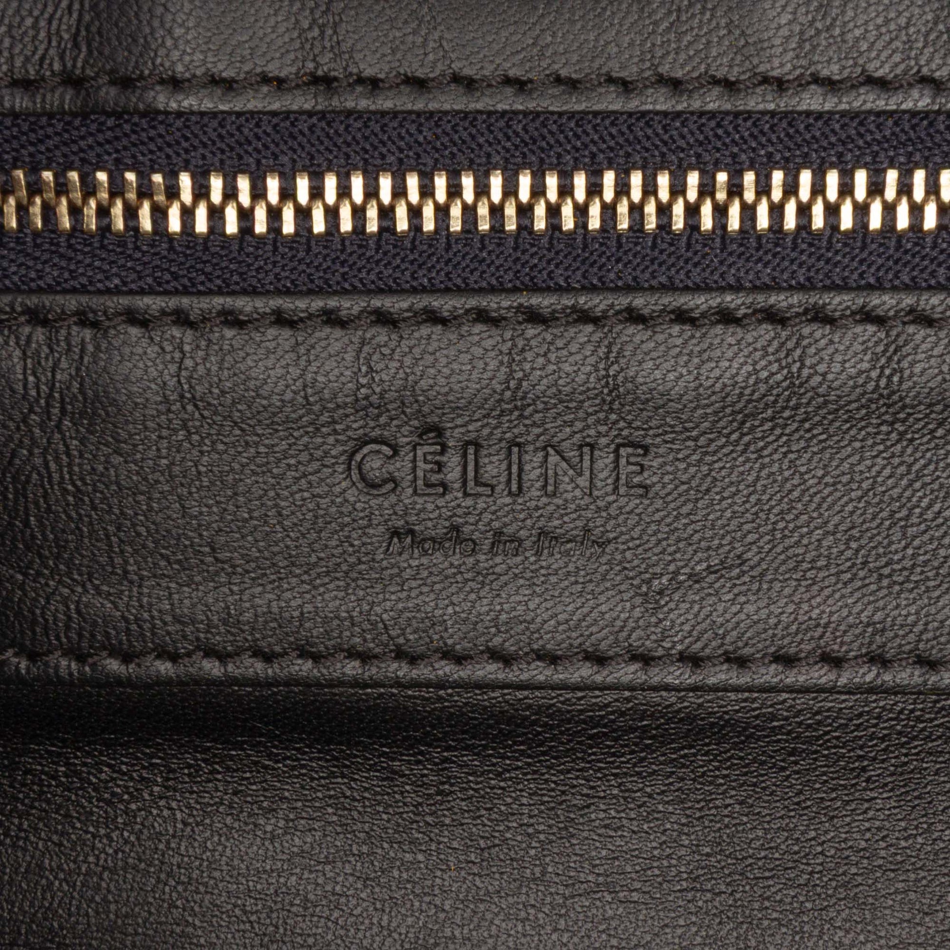 Celine Small Bicolor Suede and Calfskin Vertical Cabas Tote