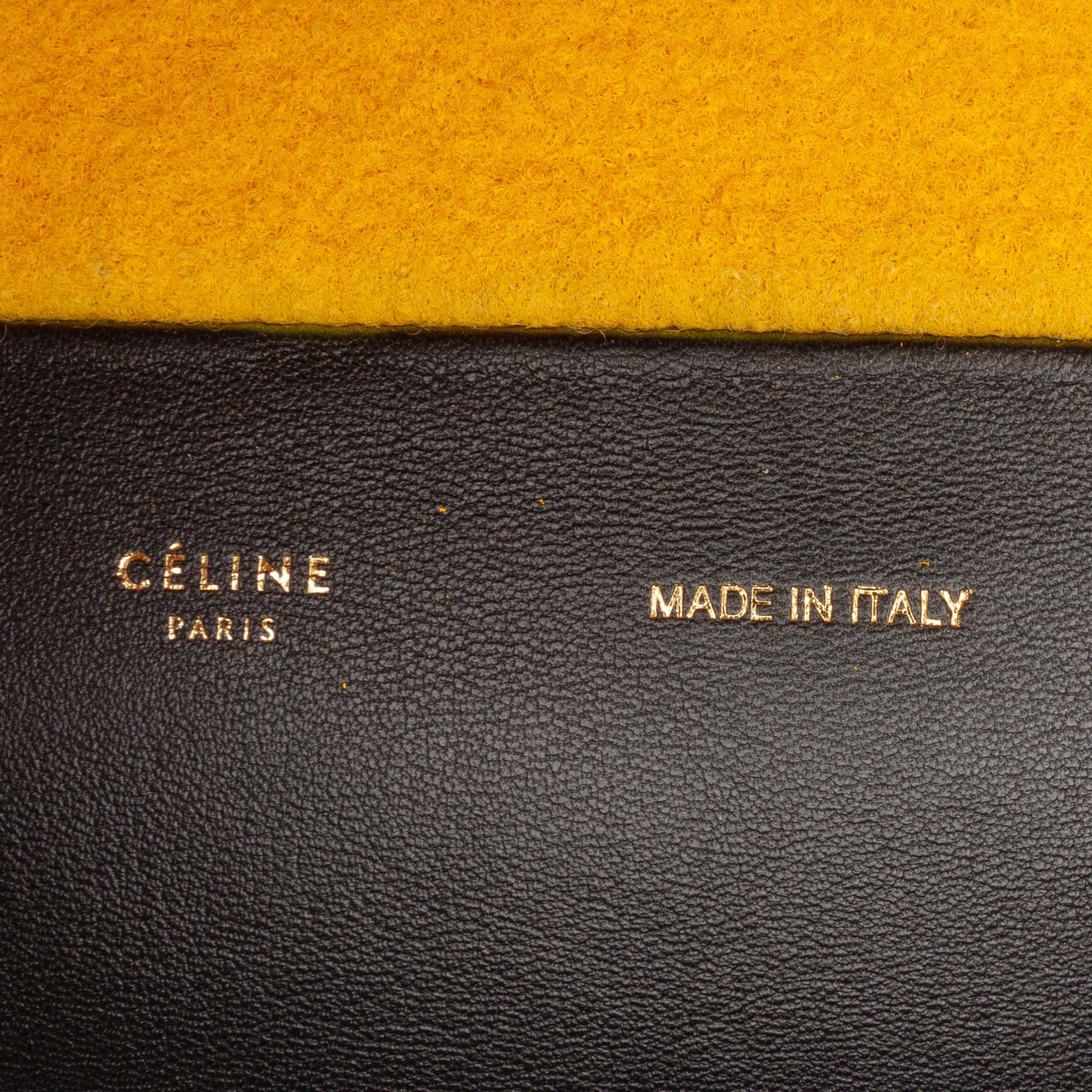 Celine Small Bicolor Suede and Calfskin Vertical Cabas Tote