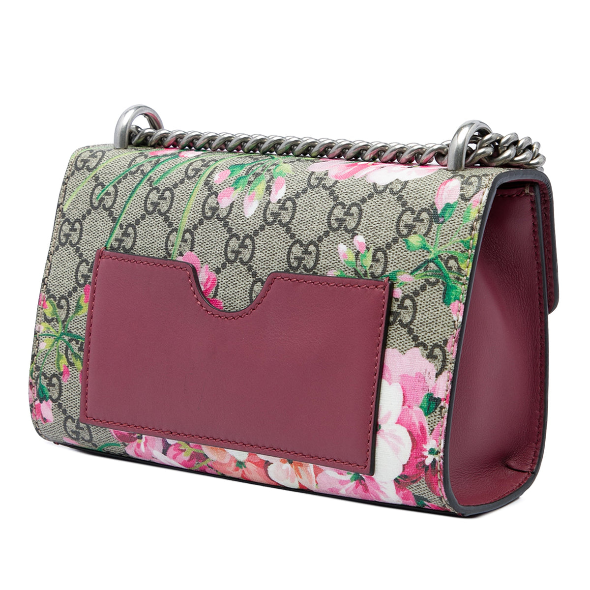 Gucci Small GG Supreme Blooms Padlock Crossbody — Beige