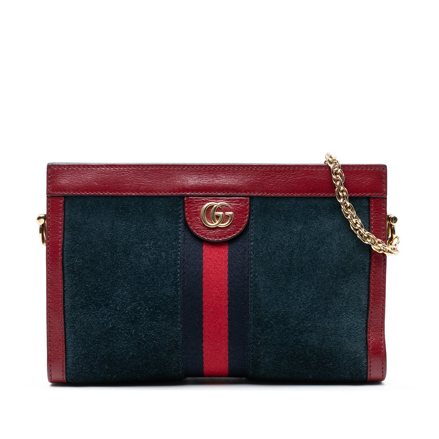 Gucci Small Suede Web Ophidia Chain Crossbody