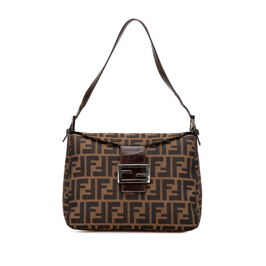 Fendi Zucca Canvas Double Flap Mamma