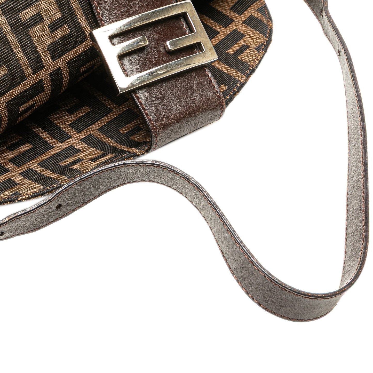 Fendi Zucca Canvas Double Flap Mamma
