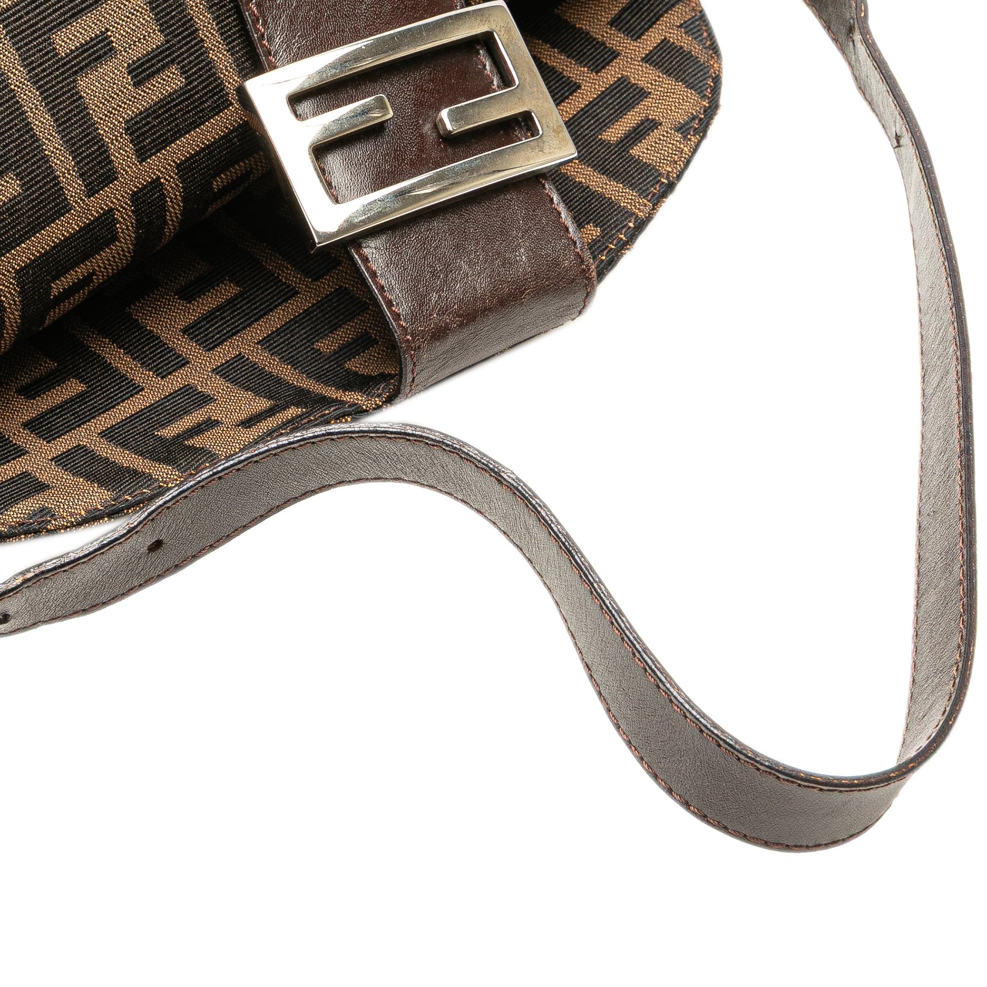 Fendi Zucca Canvas Double Flap Mamma