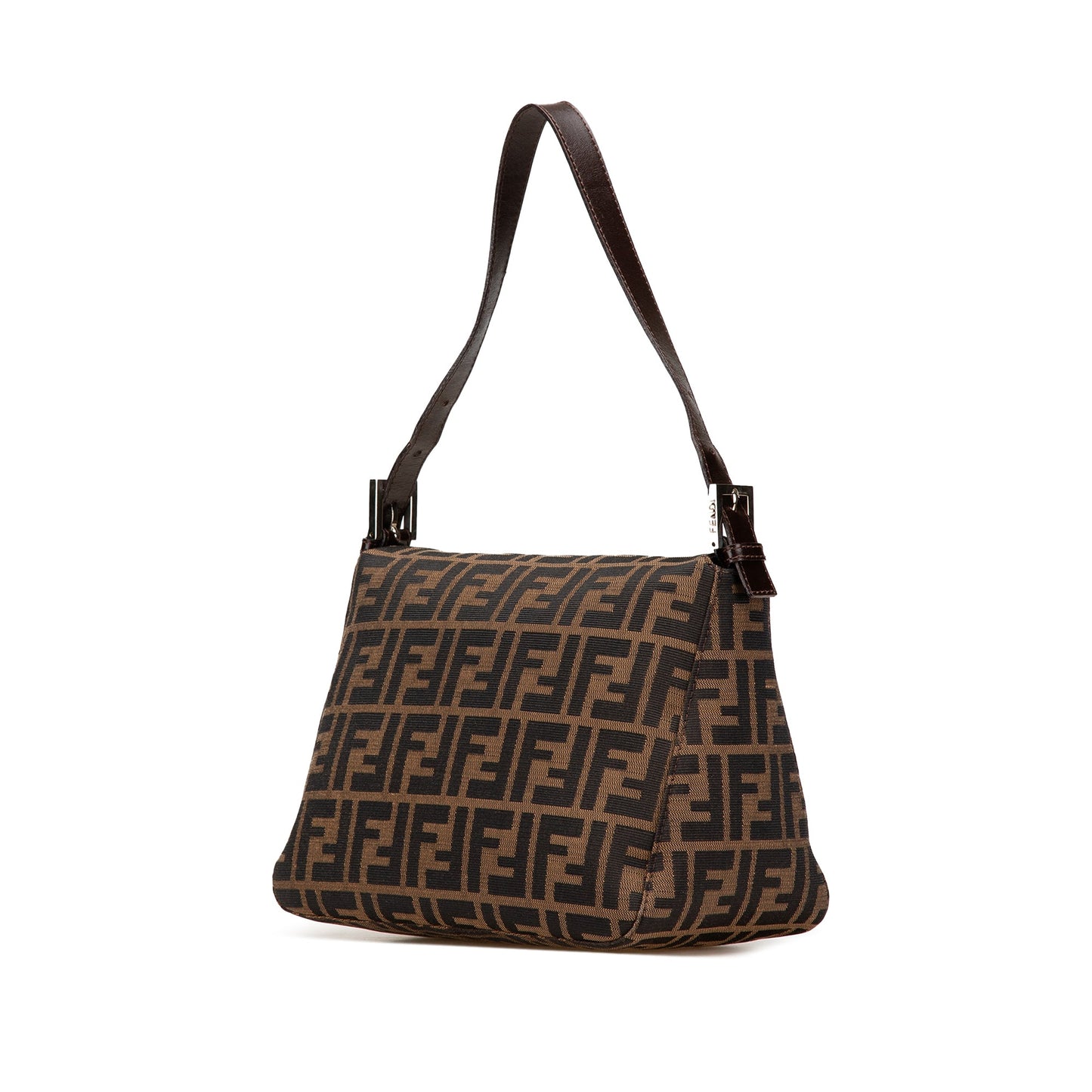 Fendi Zucca Canvas Double Flap Mamma